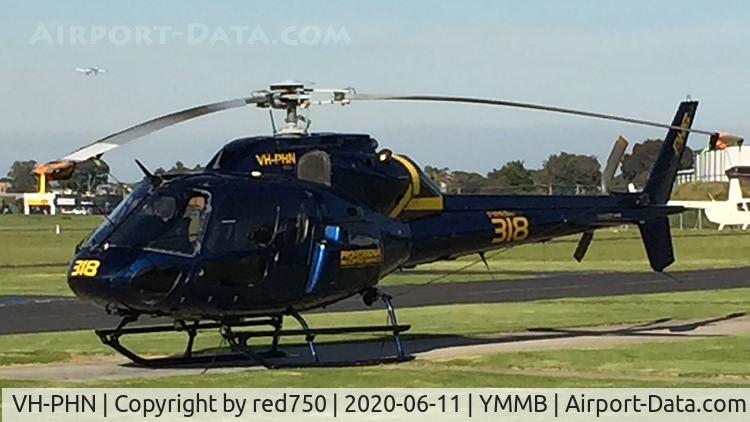 VH-PHN, 1987 Aerospatiale AS-355F-2 Ecureuil 2 C/N 5355, Aerospatiale AS355 F2 VH-PHN at Moorabbin June 11, 2020