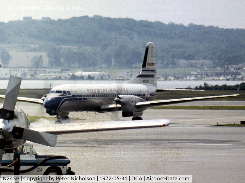 N245P, 1969 Nihon YS-11A-200 C/N 2113, YS-11A-200 of Piedmont Airlines seen arriving at what was then known as Washington National in the Summer of 1972.