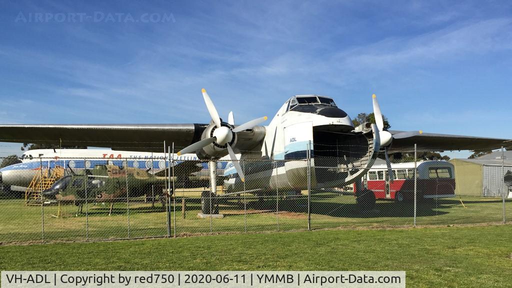 VH-ADL, Bristol 170 Freighter Mk.31 C/N 13193, Bristol 170 Freighter VH-ADL at Moorabbin Aviation Museum, June 11, 2020.