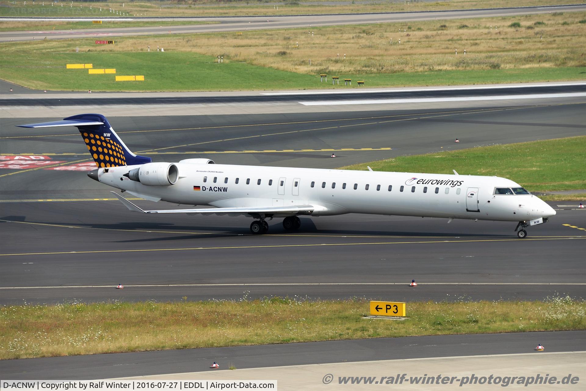 D-ACNW, 2011 Bombardier CRJ-900LR (CL-600-2D24) C/N 15269, Bombardier CL-600-2D24 CRJ-900LR - EW EWG Eurowings - 15269 - D-ACNW - 27.07.2016 - DUS