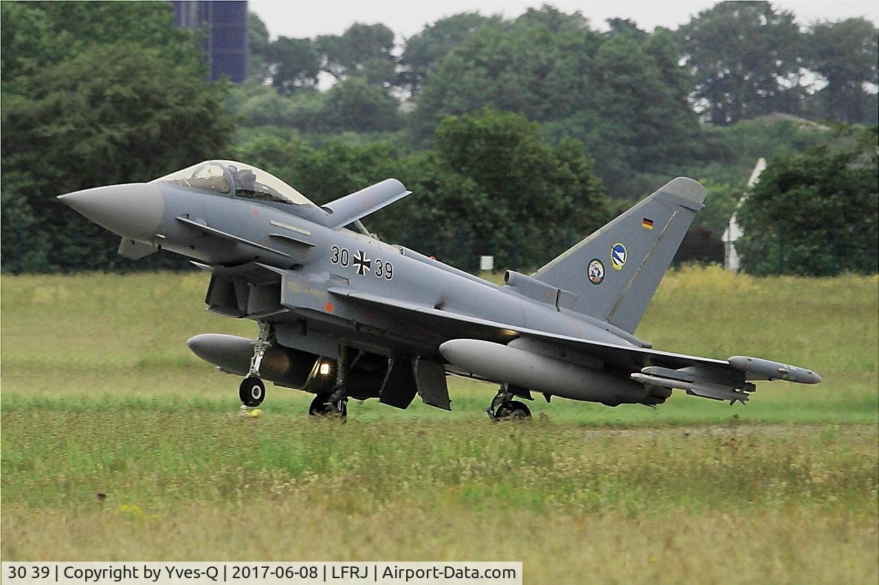 30 39, Eurofighter EF-2000 Typhoon S C/N 123/GS025, Eurofighter EF-2000 Typhoon S, Landing rwy 26, Landivisiau Naval Air Base (LFRJ) Tiger Meet 2017