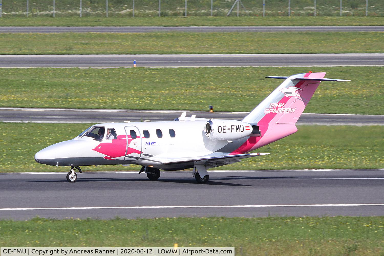 OE-FMU, 1993 Cessna 525 CitationJet C/N 525-0040, Pink Sparrow Cessna 525