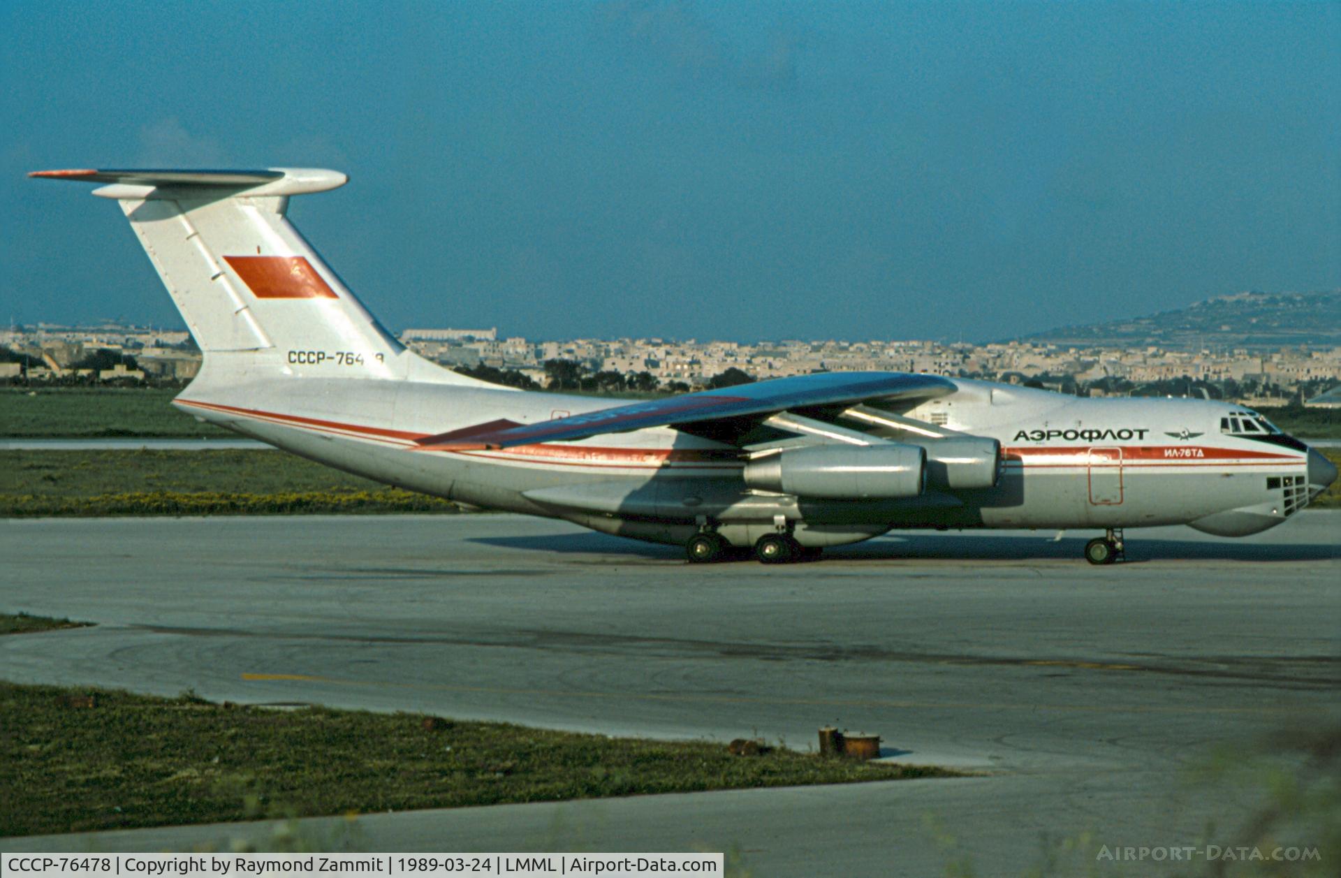 CCCP-76478, Ilyushin IL-76TD C/N 53459788, Ilyushin IL-76TD CCCP-76478 Aeroflot