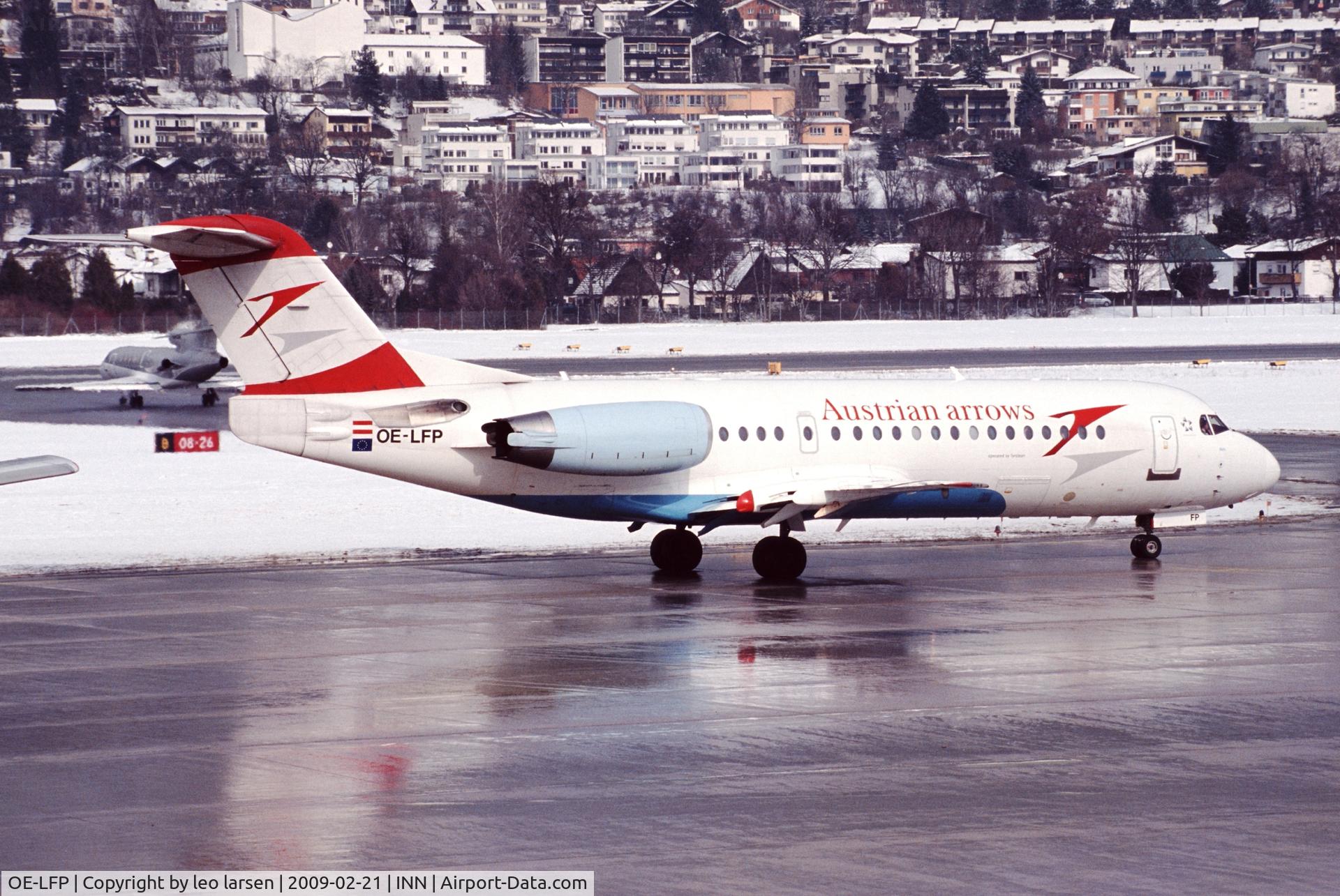 OE-LFP, Fokker 70 (F-28-0070) C/N 11560, Innsbruck 21.2.2009