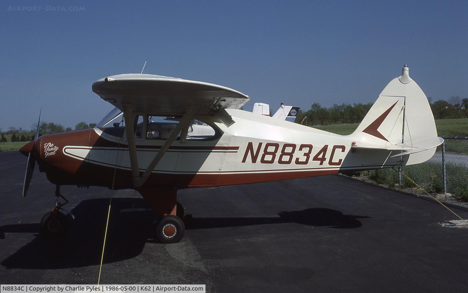 N8834C, 1953 Piper PA-22-135 Tri-Pacer C/N 22-1453, First one in this DB