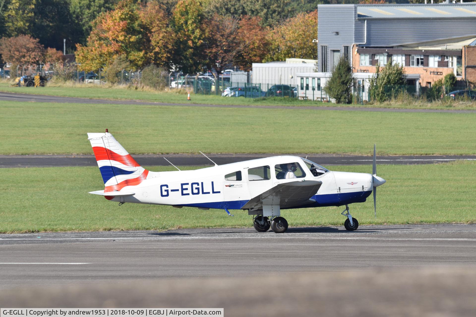 G-EGLL, 1977 Piper PA-28-161 Cherokee Warrior II C/N 28-7816257, G-EGLL at Gloucestershire Airport.
