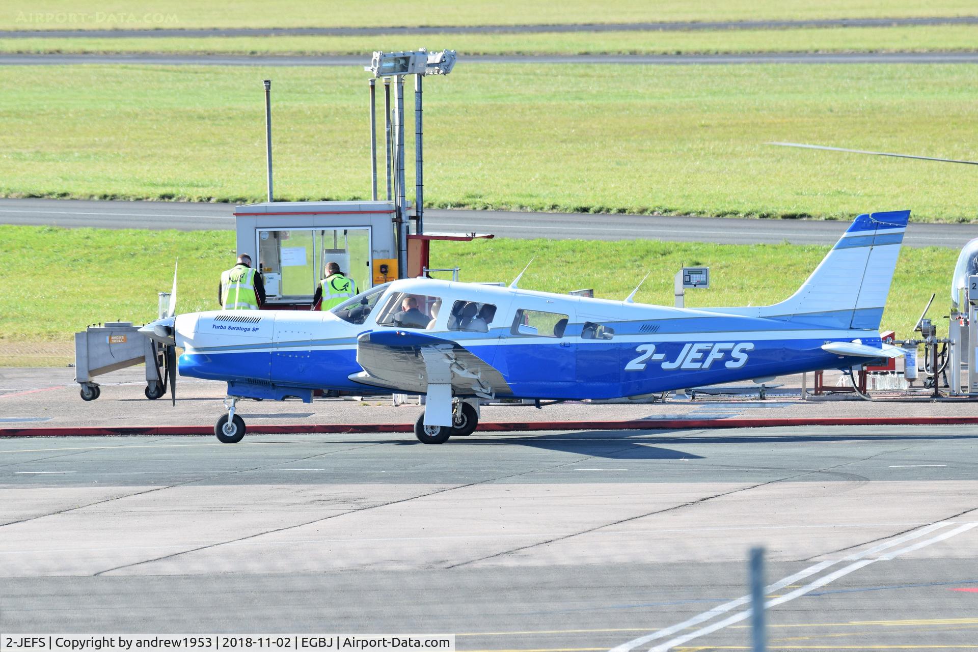 2-JEFS, 1987 Piper PA-32R-301 Saratoga C/N 3229003, 2-JEFS at Gloucestershire Airport.