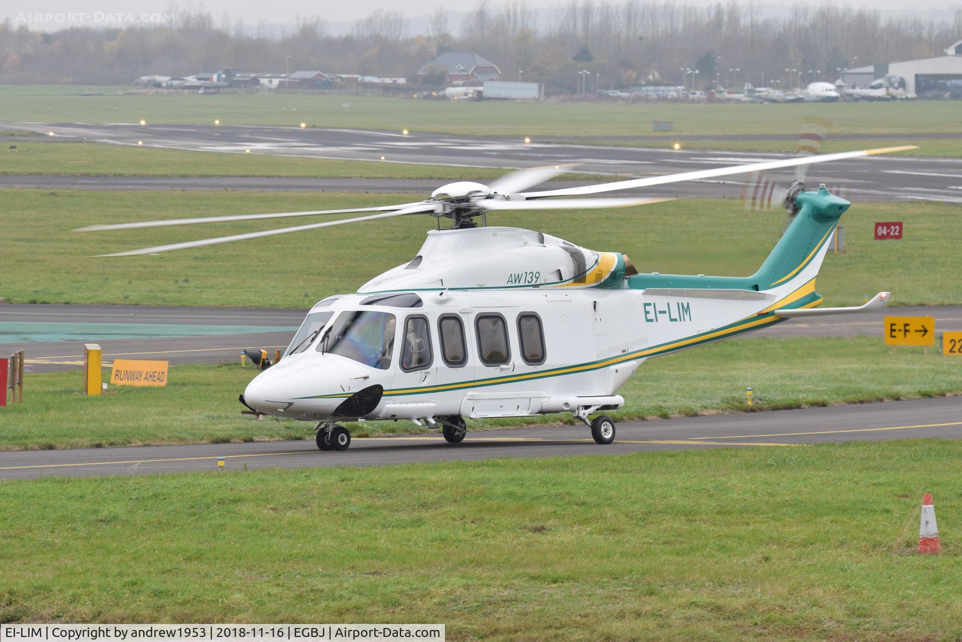 EI-LIM, 2014 AgustaWestland AW-139 C/N 31541, EI-LIM at Gloucestershire Airport.