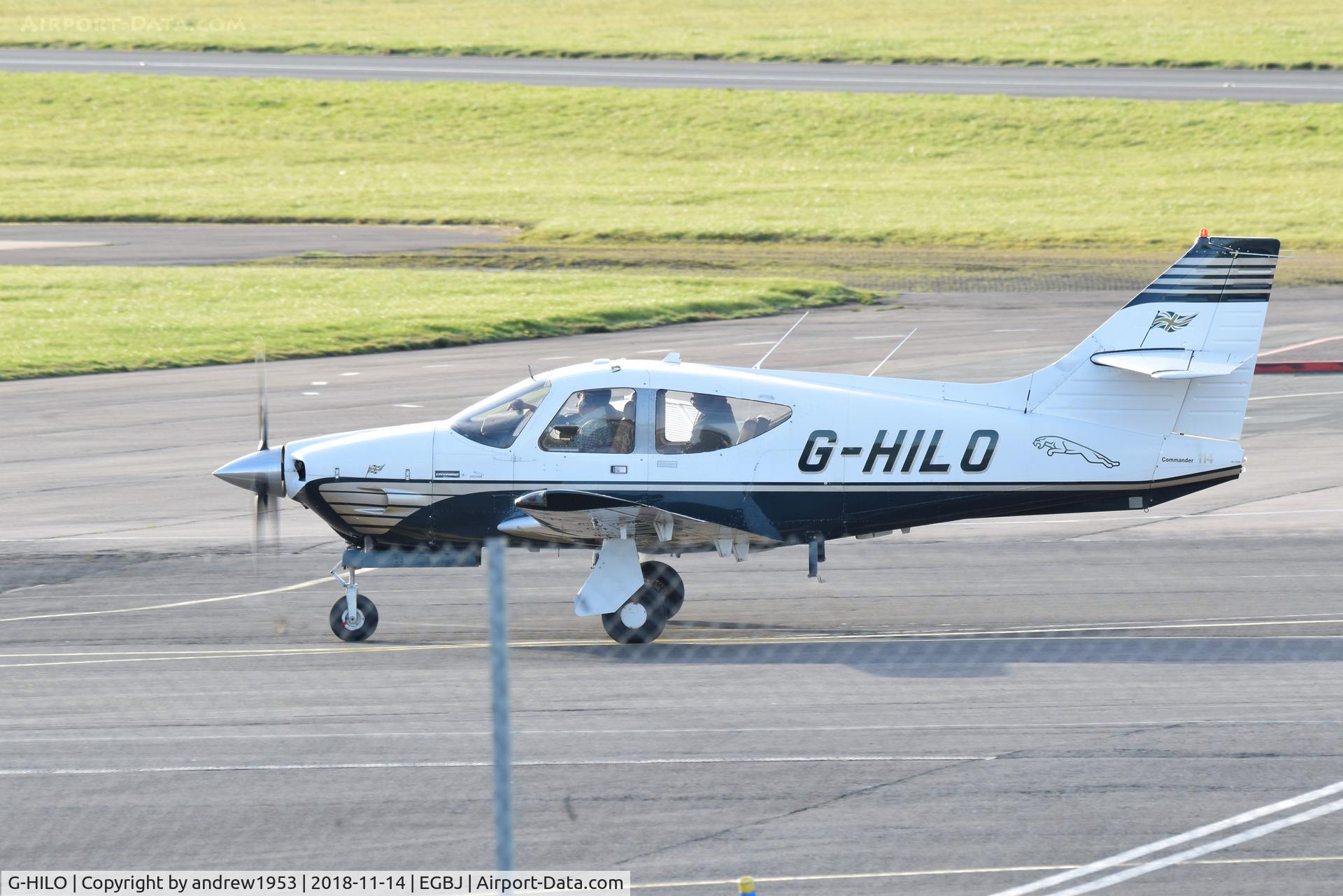 G-HILO, 1977 Rockwell Commander 114 C/N 14224, G-HILO at Gloucestershire Airport.