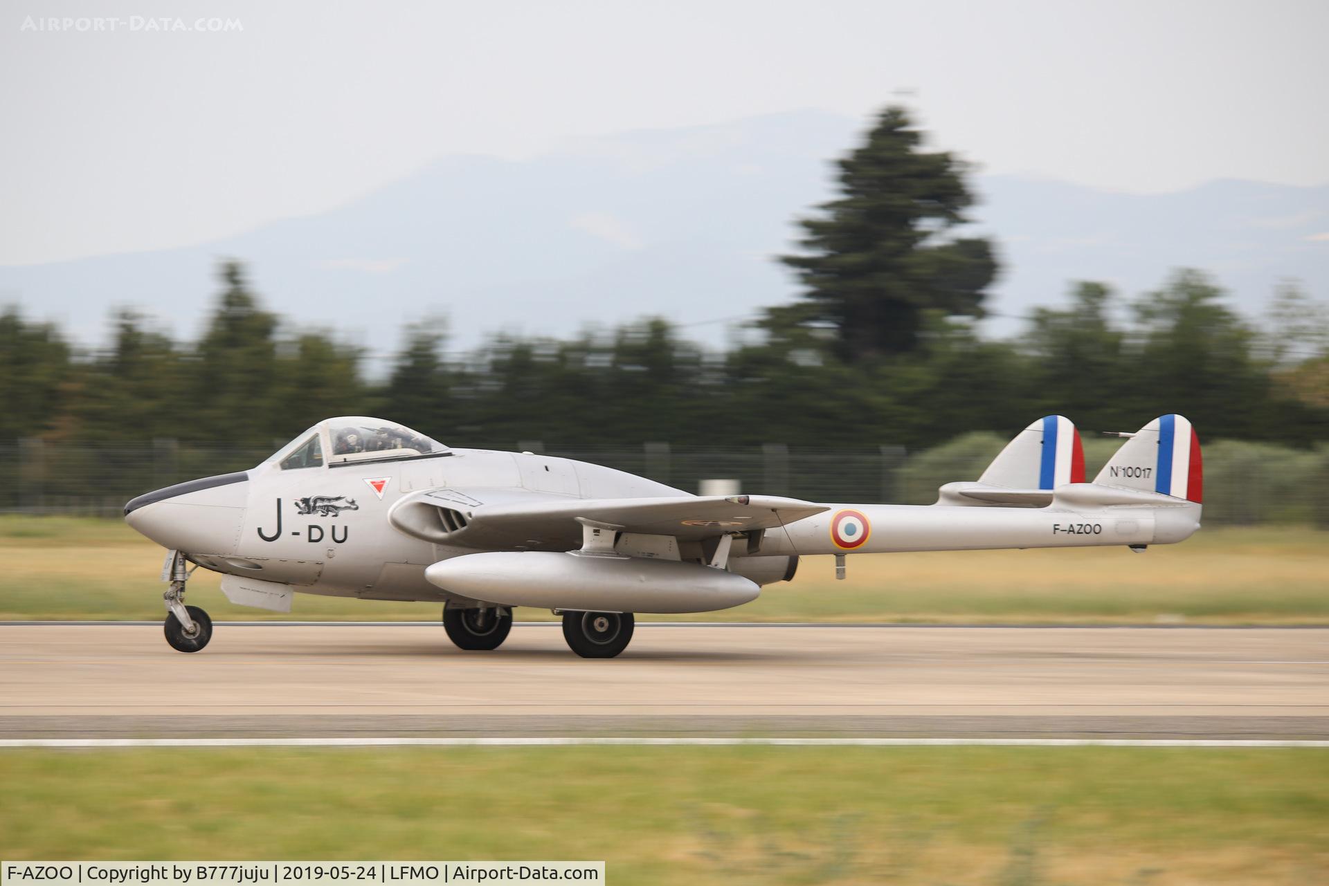 F-AZOO, De Havilland (FFA) Vampire FB.6 (DH-100) C/N 636, at Orange Airshow