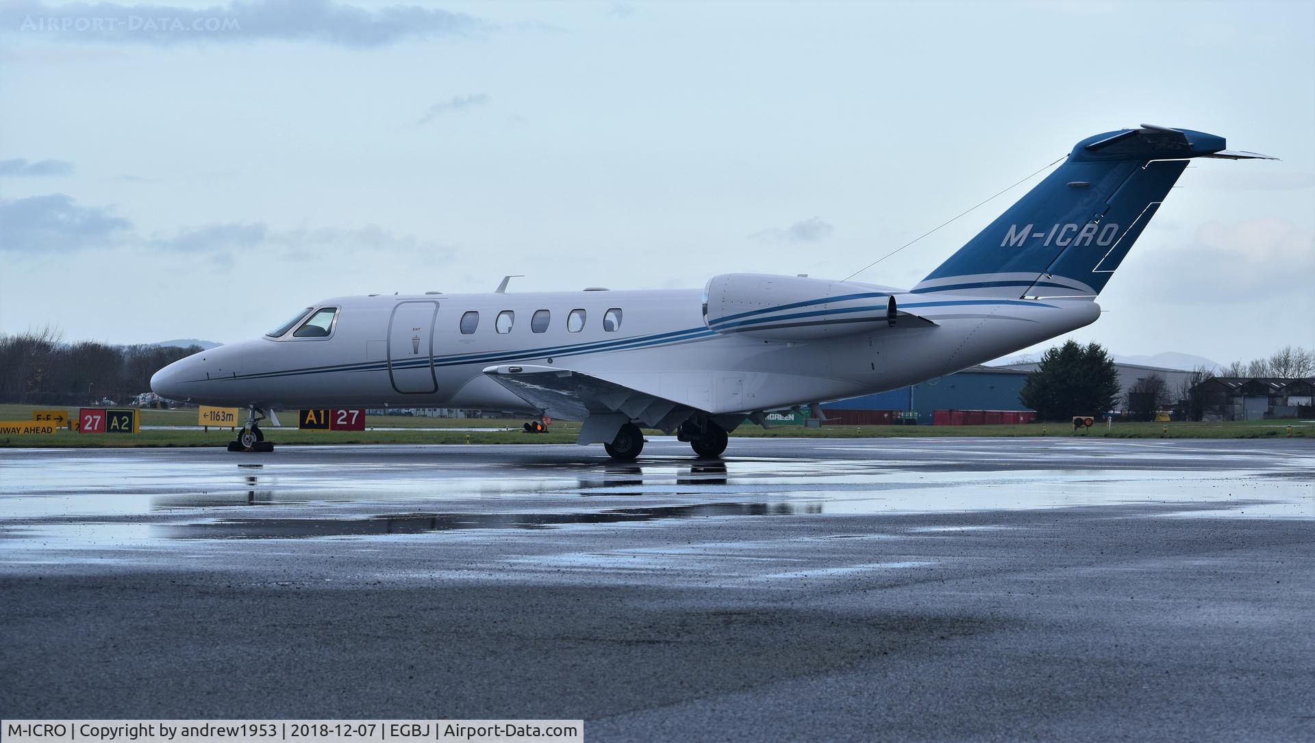 M-ICRO, 2017 Cessna 525C CitationJet CJ4 C/N 525C-0257, M-ICRO at Gloucestershire Airport.