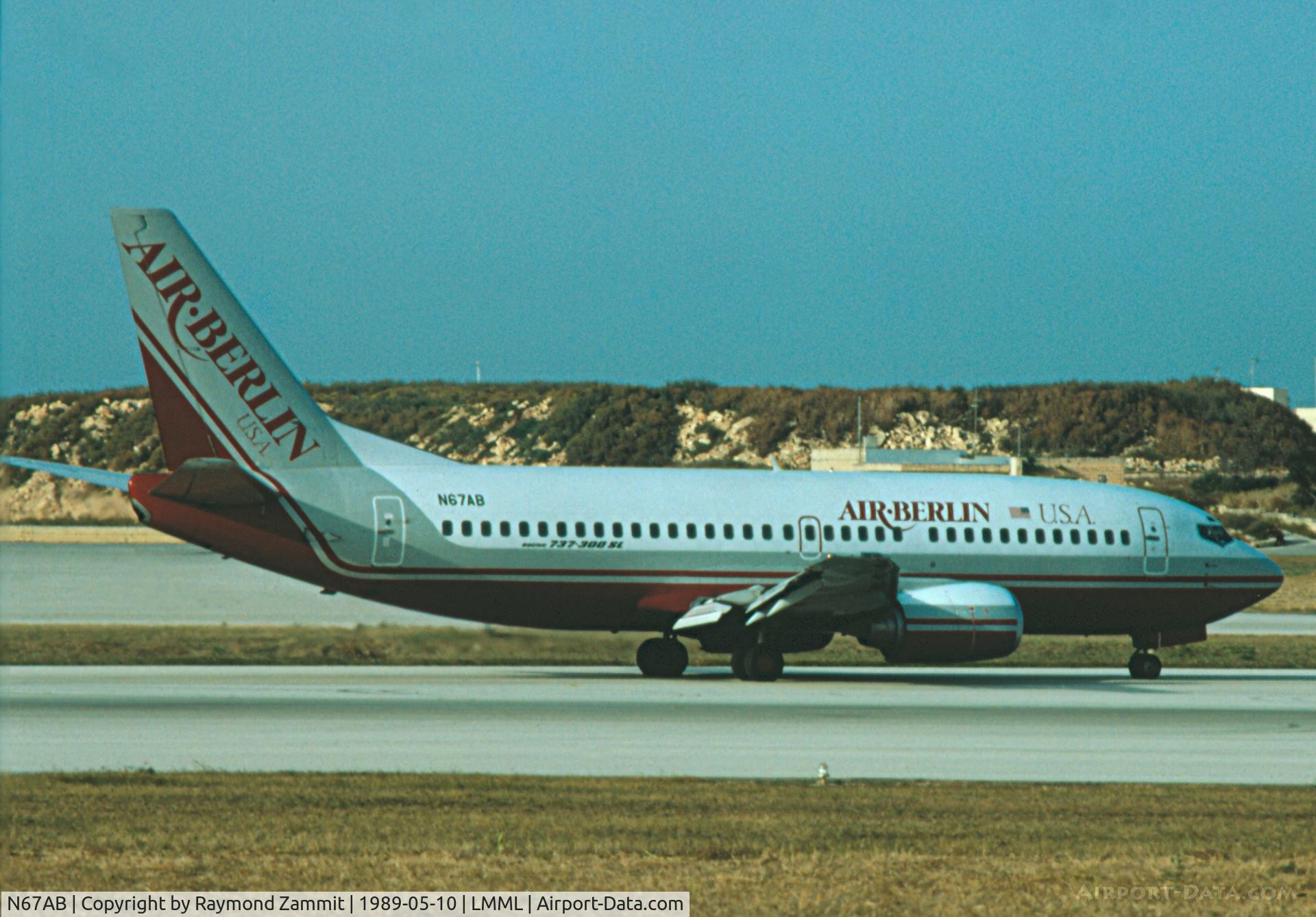 N67AB, 1986 Boeing 737-3Y0 C/N 23496, B737-300 N67AB Air Berlin