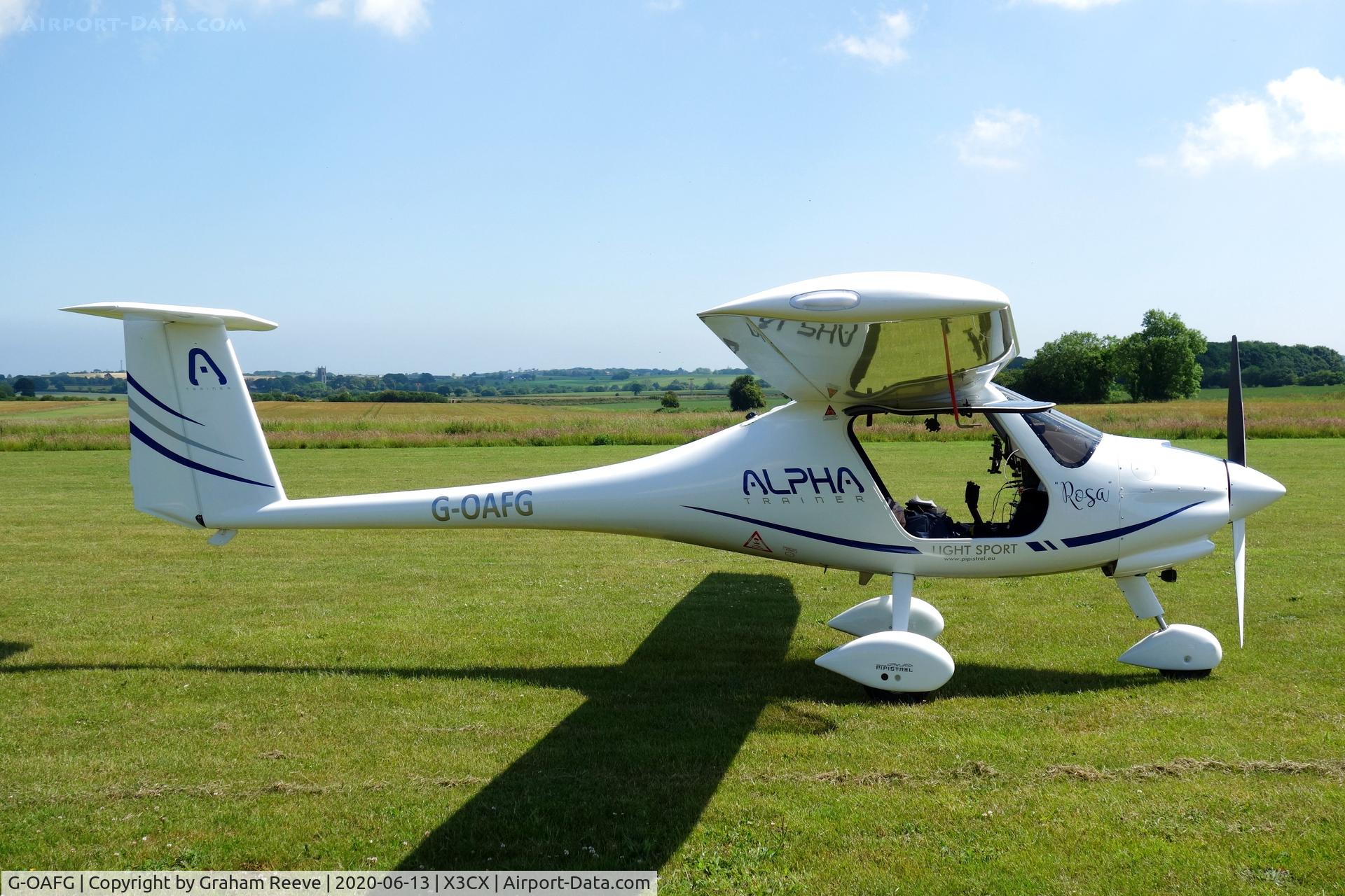G-OAFG, 2019 Pipistrel Alpha BCAR-S 164 C/N AT1640004, Parked at Northrepps.