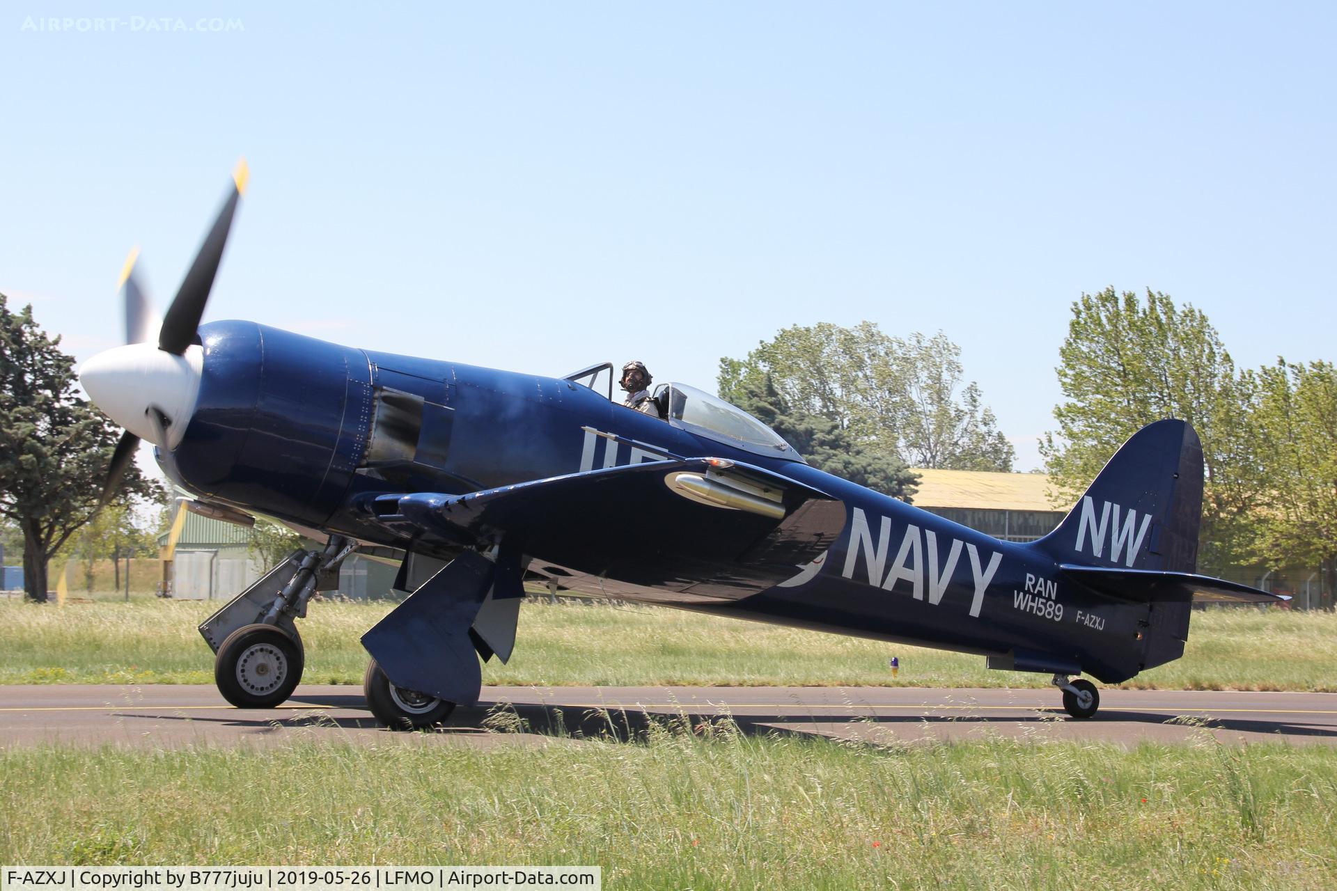 F-AZXJ, 1949 Hawker Sea Fury FB.11 C/N 37733, at Orange Airshow
