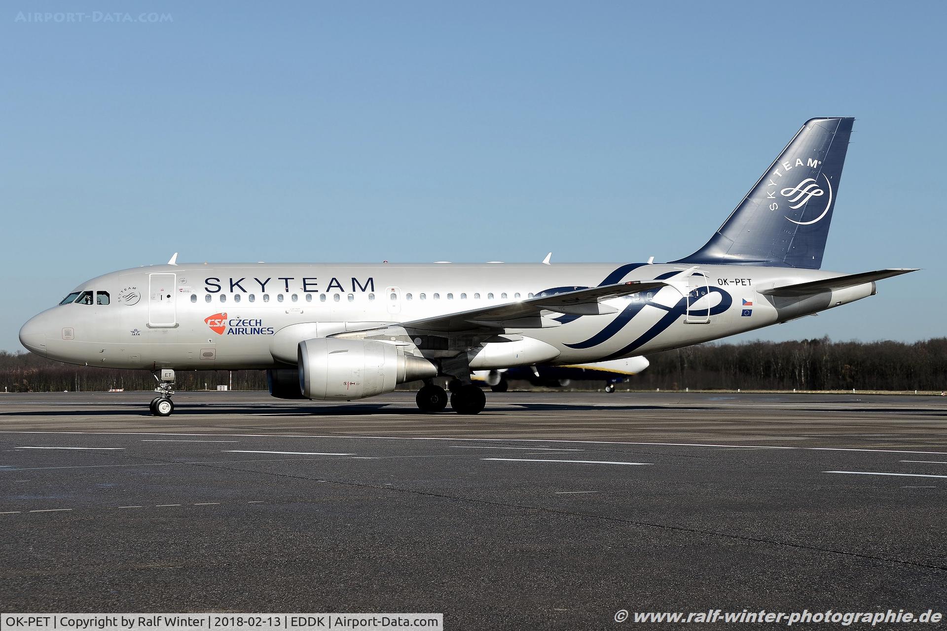 OK-PET, 2010 Airbus A319-112 C/N 4258, Airbus A319-112 - OK CSA Czech Airlines 'Sky Team' - 4258 - OK-PET - 13.02.2018 - CGN