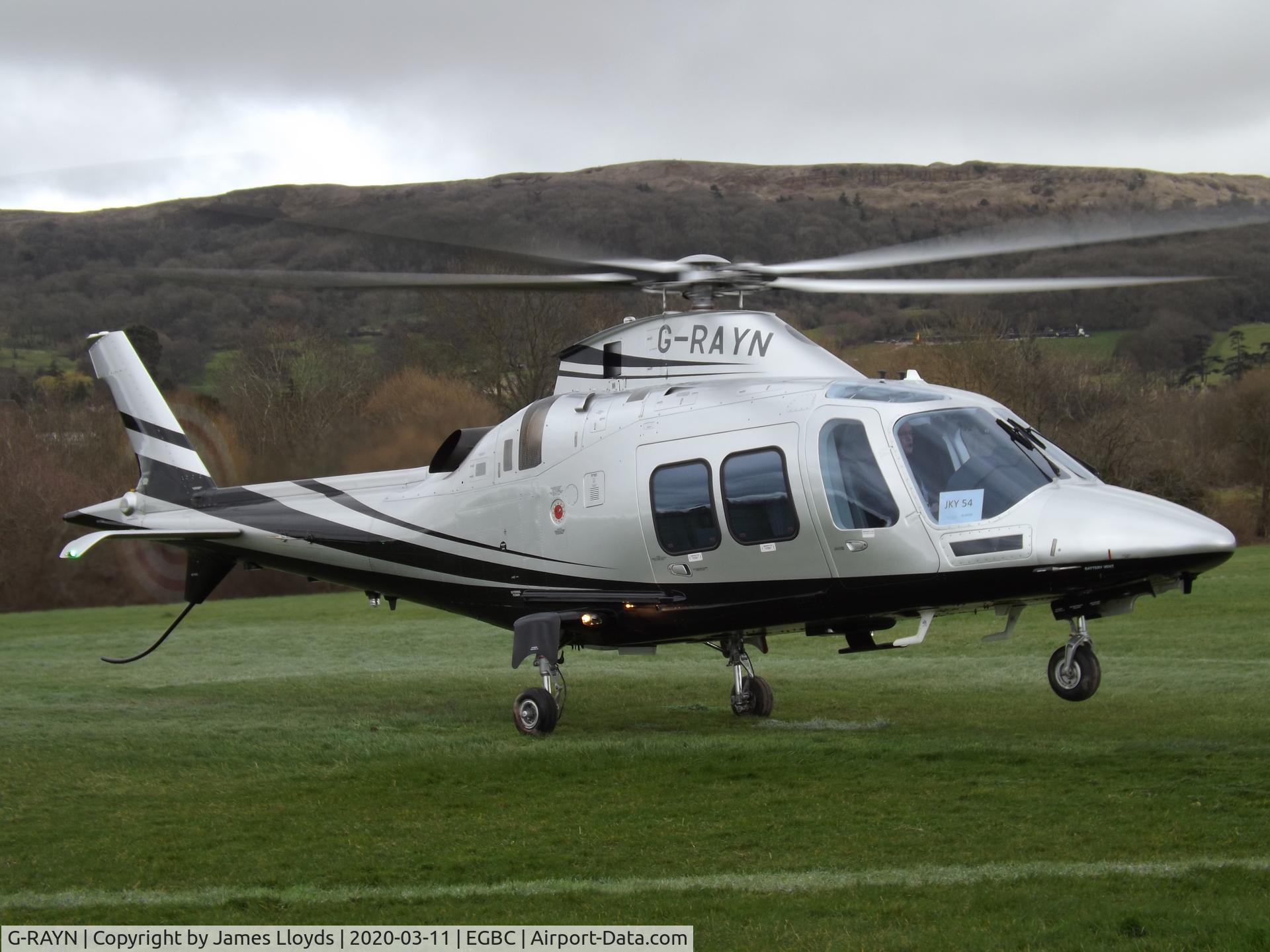 G-RAYN, 2019 Leonardo AW-109SP Grand New C/N 22401, G-RAYN at Cheltenham Helipad for the Cheltenham Gold Cup 2020