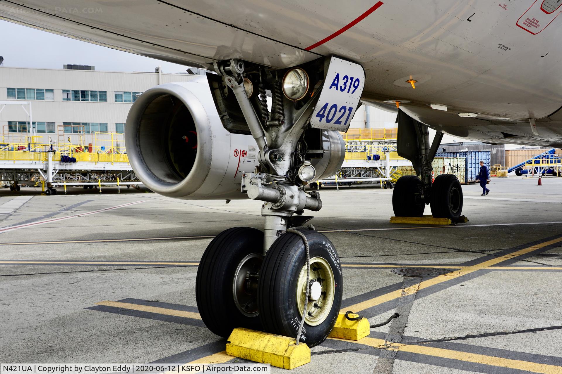 N421UA, 1994 Airbus A320-232 C/N 500, SFO 2020.