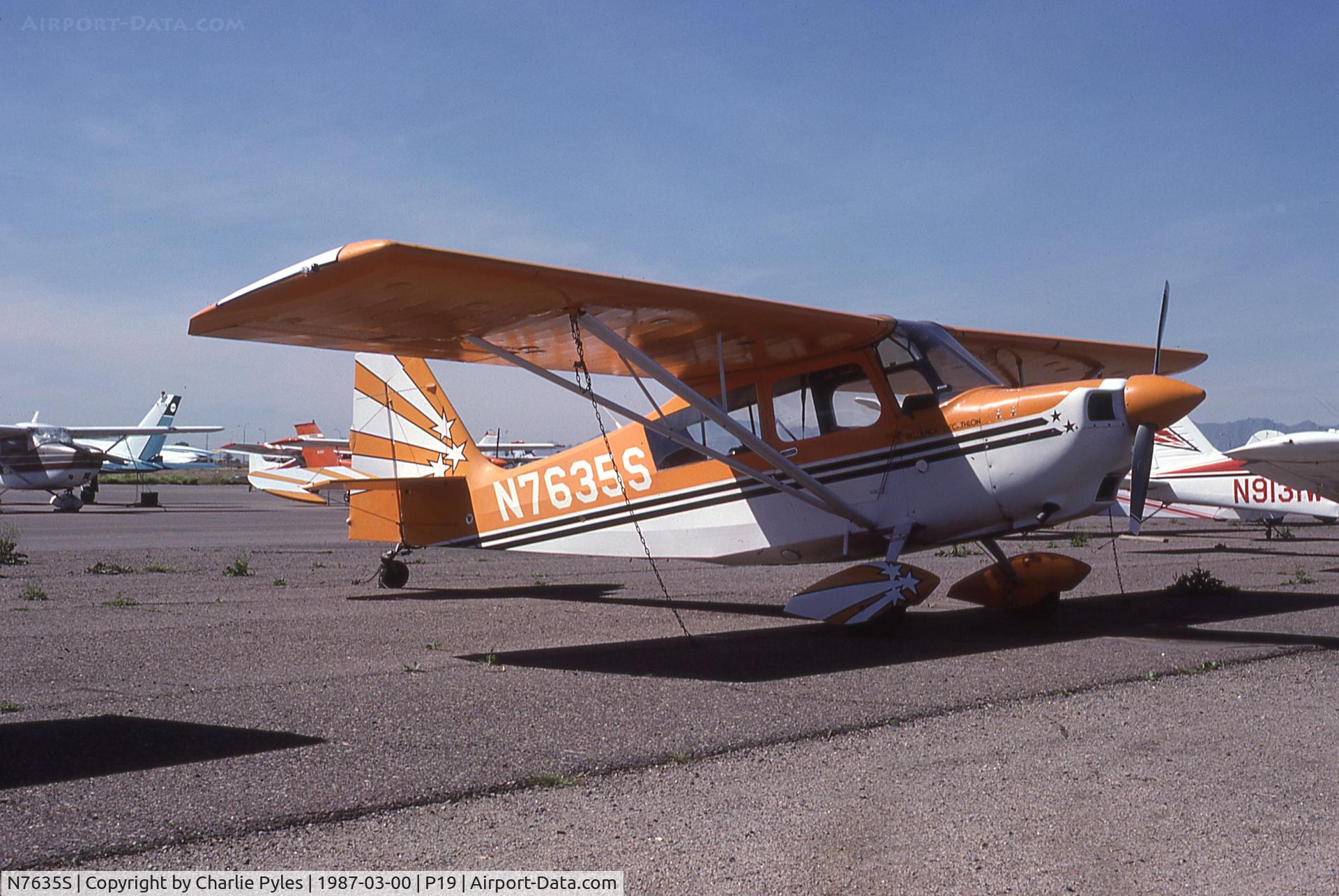 N7635S, 1976 Bellanca 8KCAB Decathlon C/N 248-76, AT P19