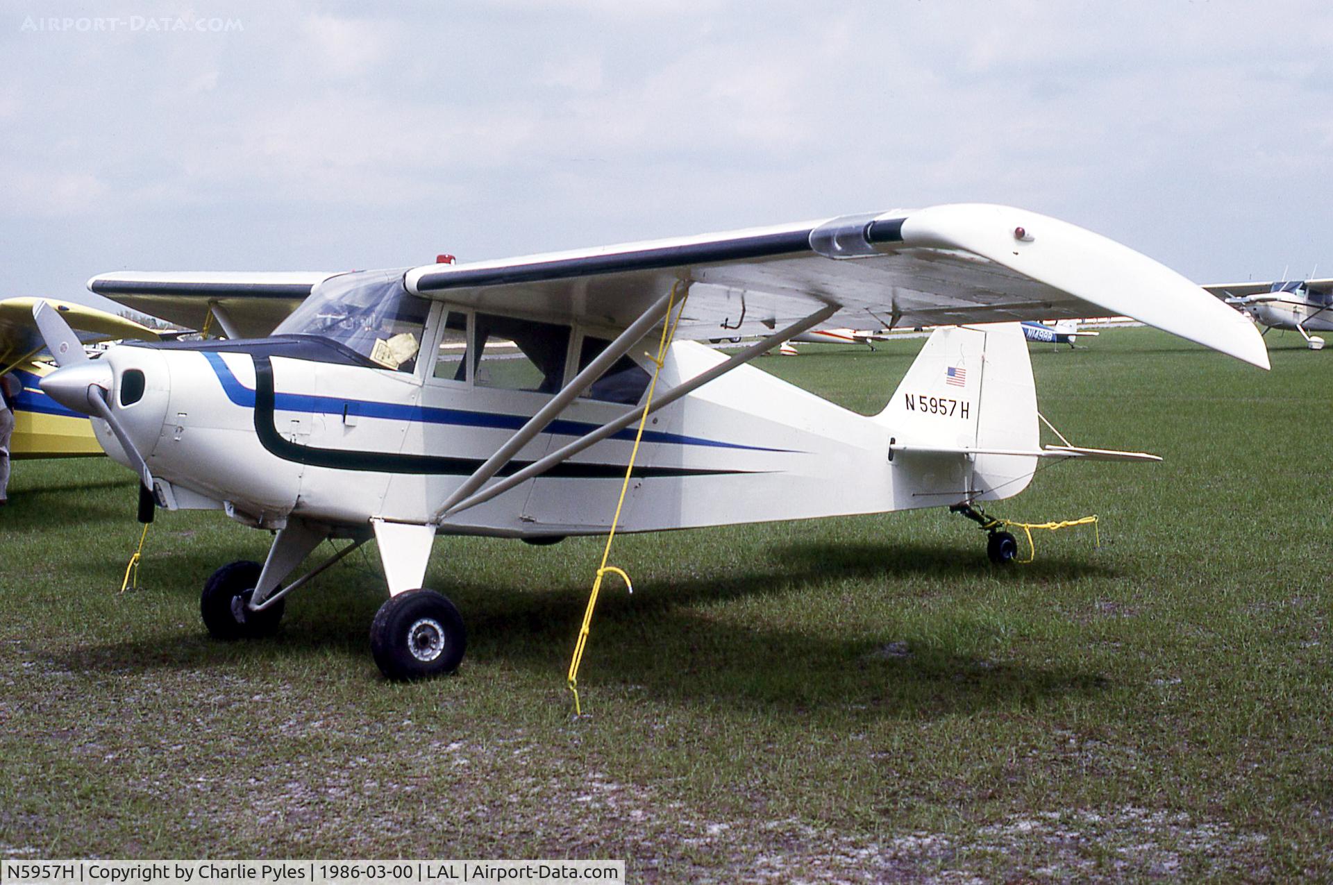 N5957H, 1955 Piper PA-22-150 C/N 22-3440, Tri-Pacer converted to Pacer configuration