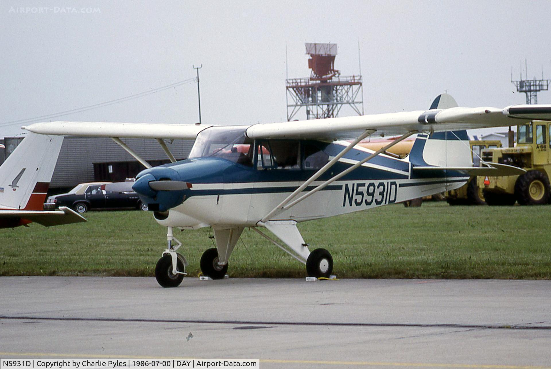 N5931D, 1956 Piper PA-22-150 C/N 22-4594, Tri-Pacer Apparently this airplane crashed and was restored with a tail wheel.