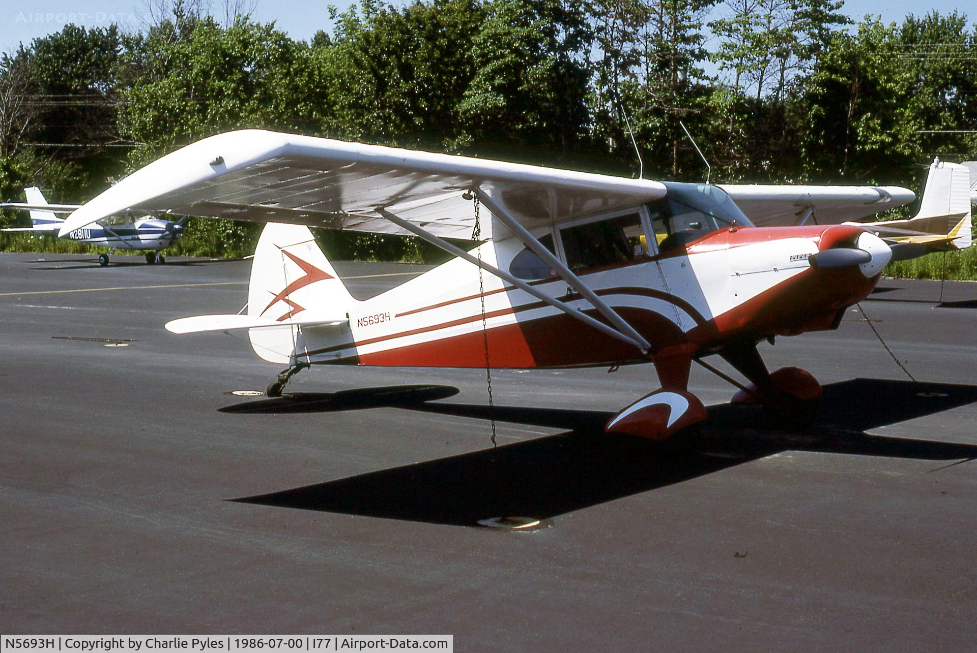 N5693H, 1949 Piper PA-16 Clipper C/N 16-304, Clipper at I-77 Blue Ash Ohio which found the same fate as Meigs in Chicago.