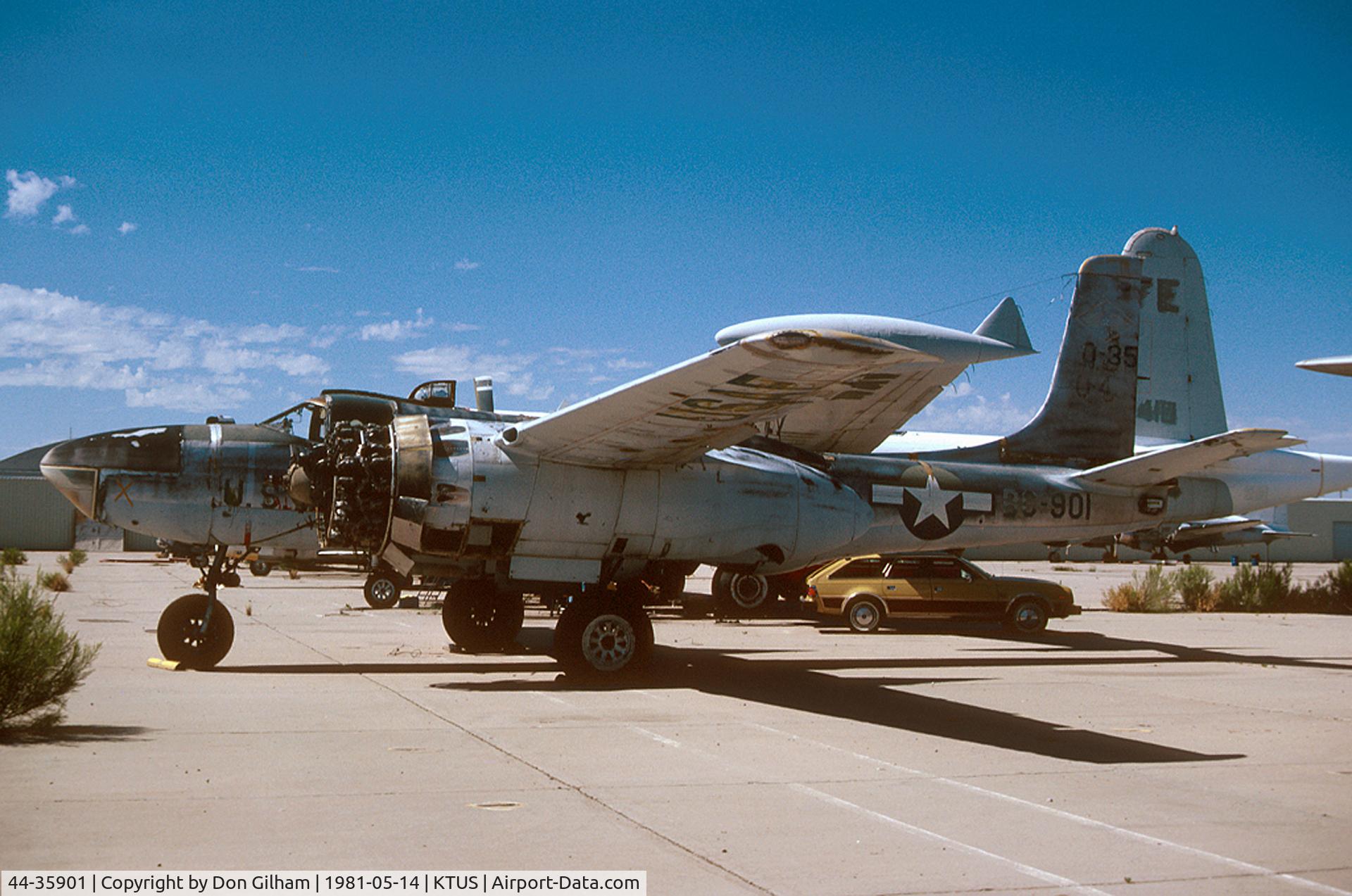 44-35901, 1944 Douglas TB-26C (A-26C) Invader C/N 29180, Photographed when stored at Tucson International 14MAY81