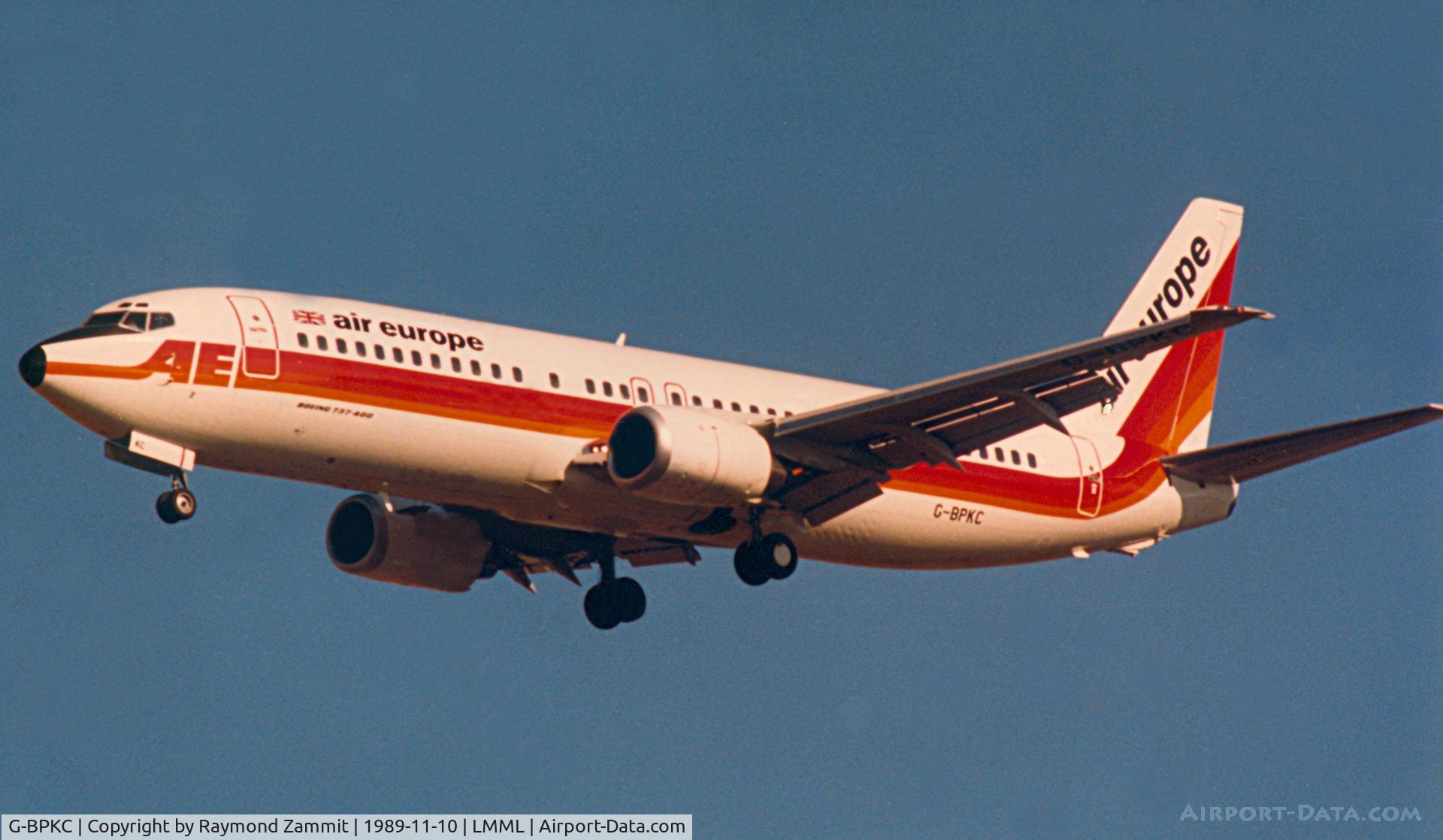 G-BPKC, 1989 Boeing 737-4S3 C/N 24165, B737-400 G-BPKC Air Europe