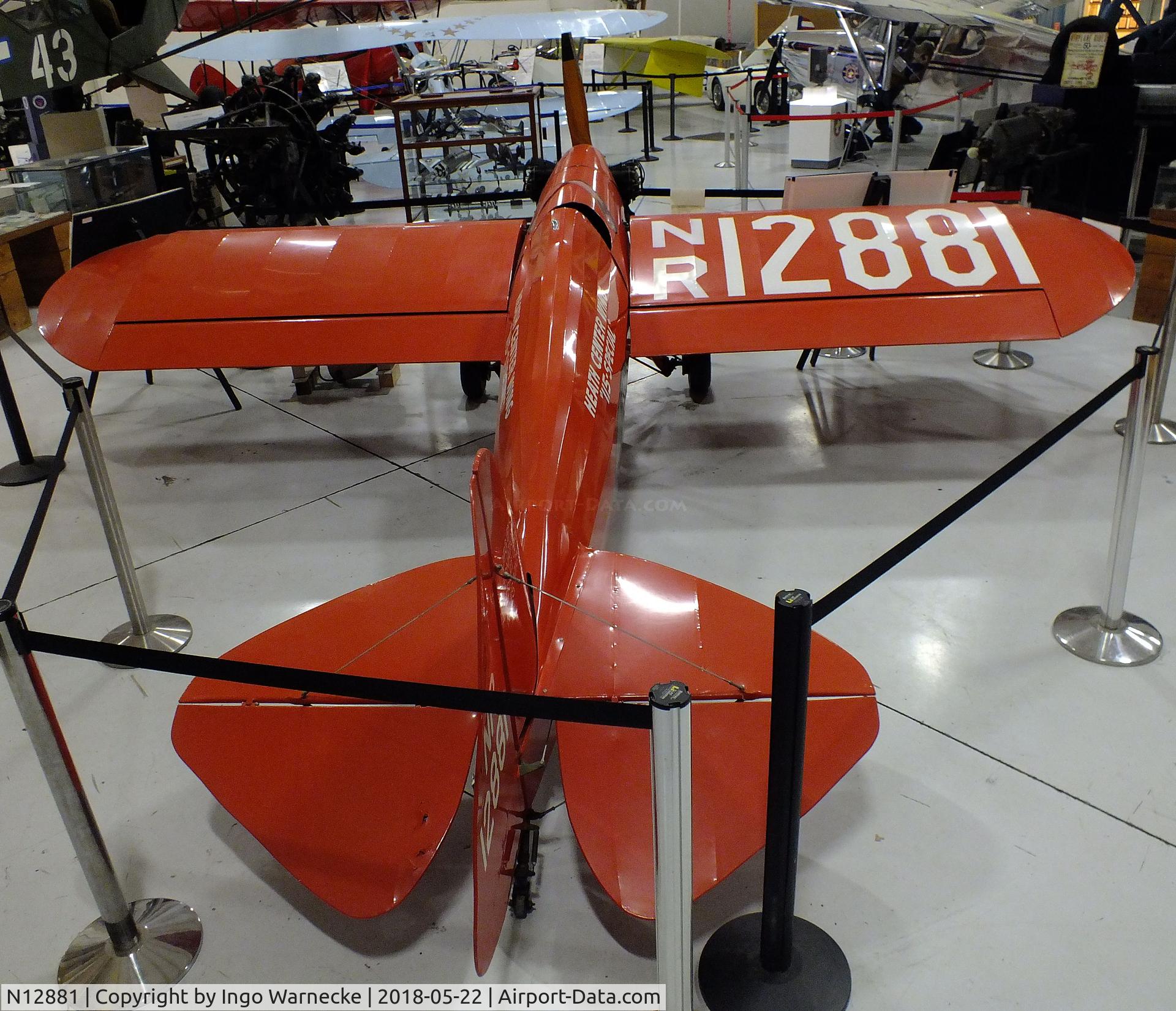 N12881, 1933 Heath CNA-40 C/N C-51, Heath CNA-40 Center Wing 115-Special at the Aviation Museum of Kentucky, Lexington KY
