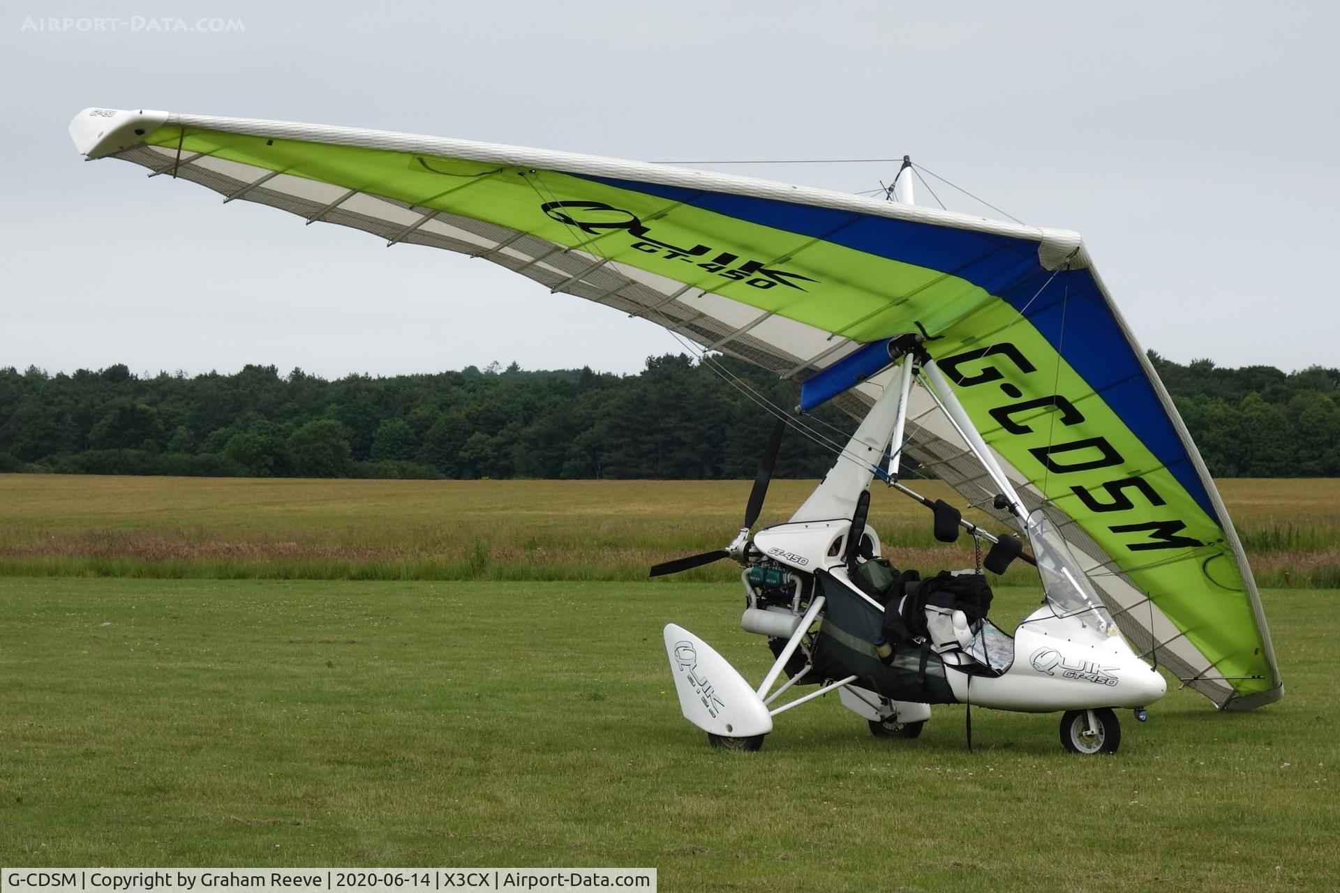 G-CDSM, 2005 P&M Aviation Quik GT450 C/N 8146, Parked at Northrepps.