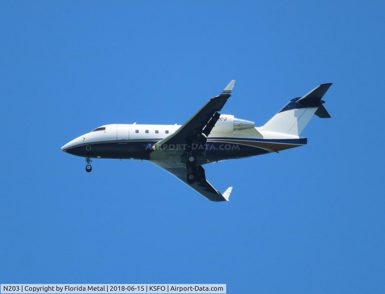 N203, 1998 Bombardier Challenger 604 (CL-600-2B16) C/N 5374, SFO 2018