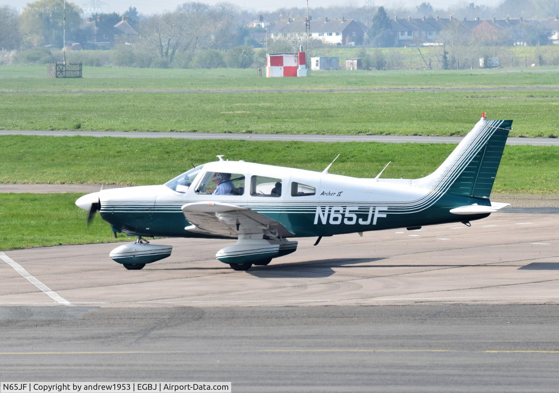 N65JF, 1978 Piper PA-28-181 Cherokee Archer II C/N 28-7990140, N65JF at Gloucestershire Airport.