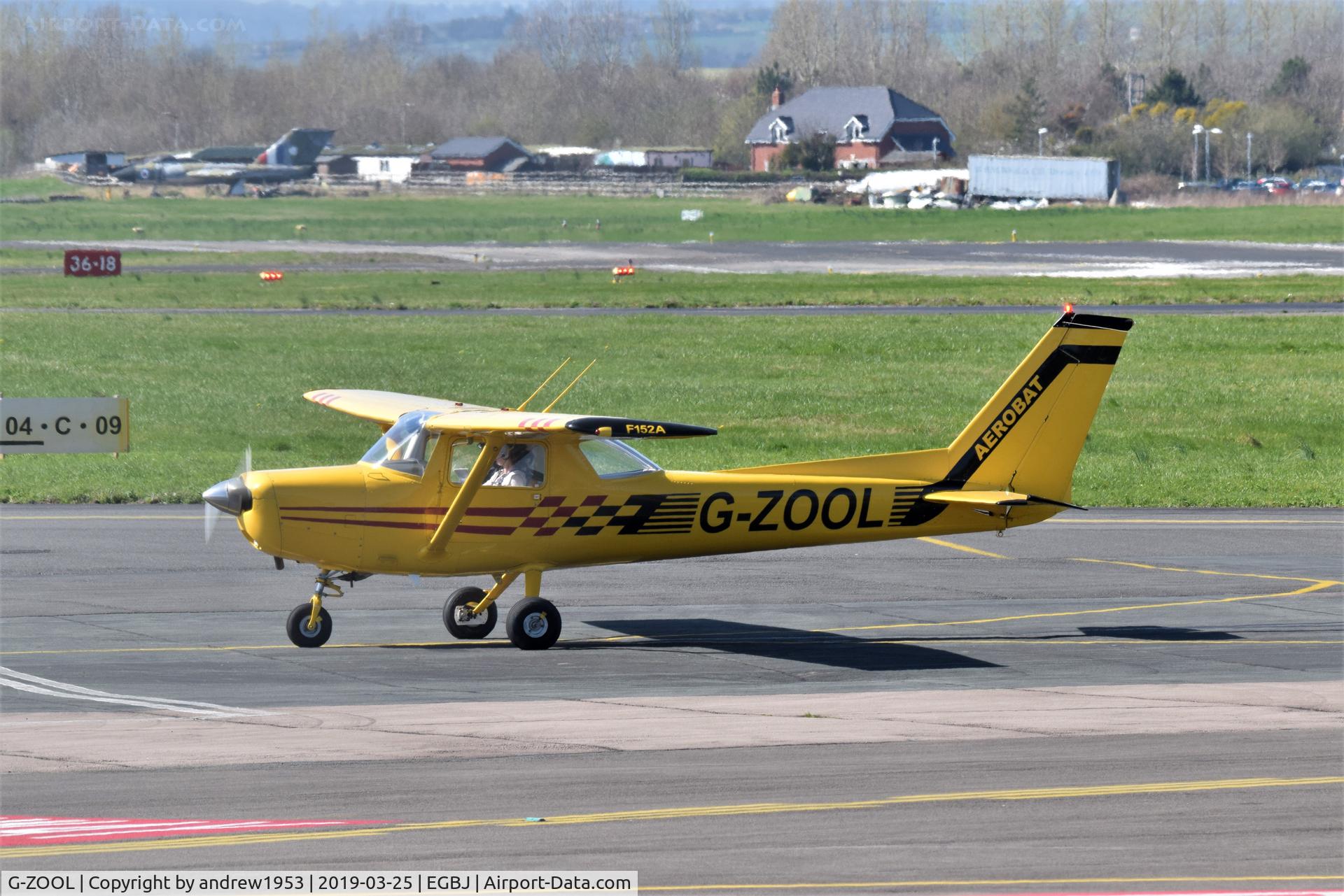 G-ZOOL, 1979 Reims Cessna FA152 C/N 0357, G-ZOOL at Gloucestershire Airport.