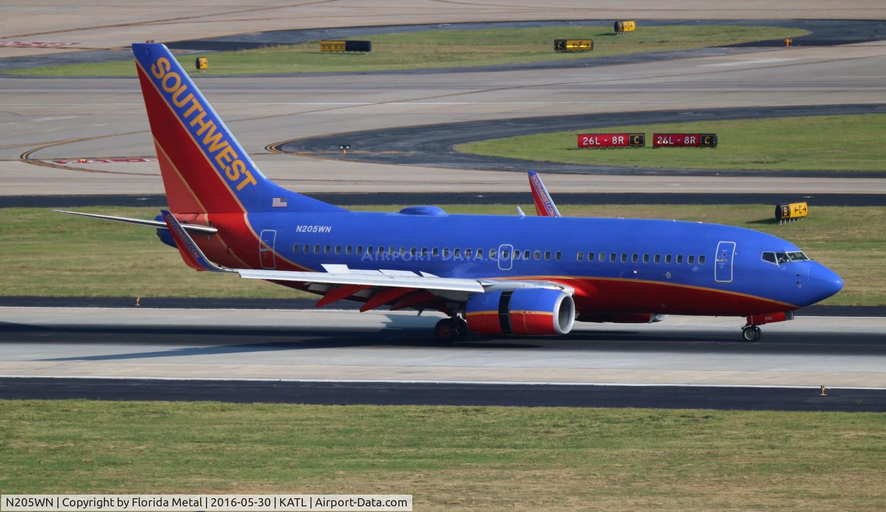 N205WN, 2005 Boeing 737-7H4 C/N 34010, ATL 2016