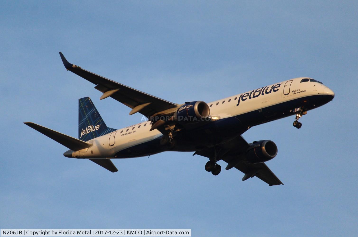 N206JB, 2006 Embraer 190AR (ERJ-190-100IGW) C/N 19000025, MCO 2017