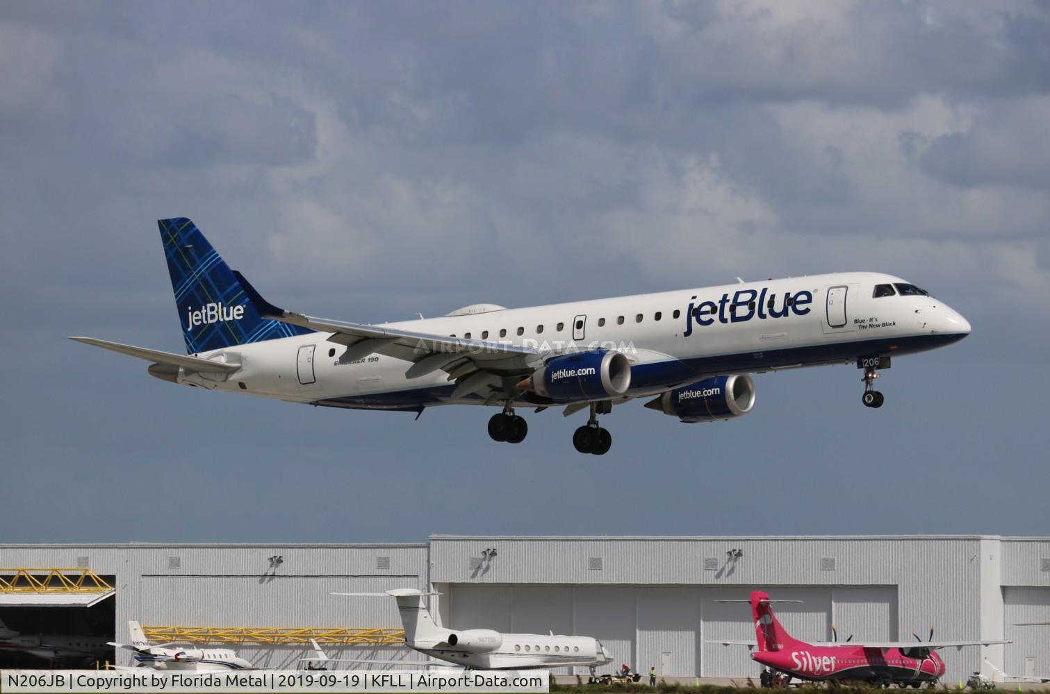 N206JB, 2006 Embraer 190AR (ERJ-190-100IGW) C/N 19000025, FLL 2019