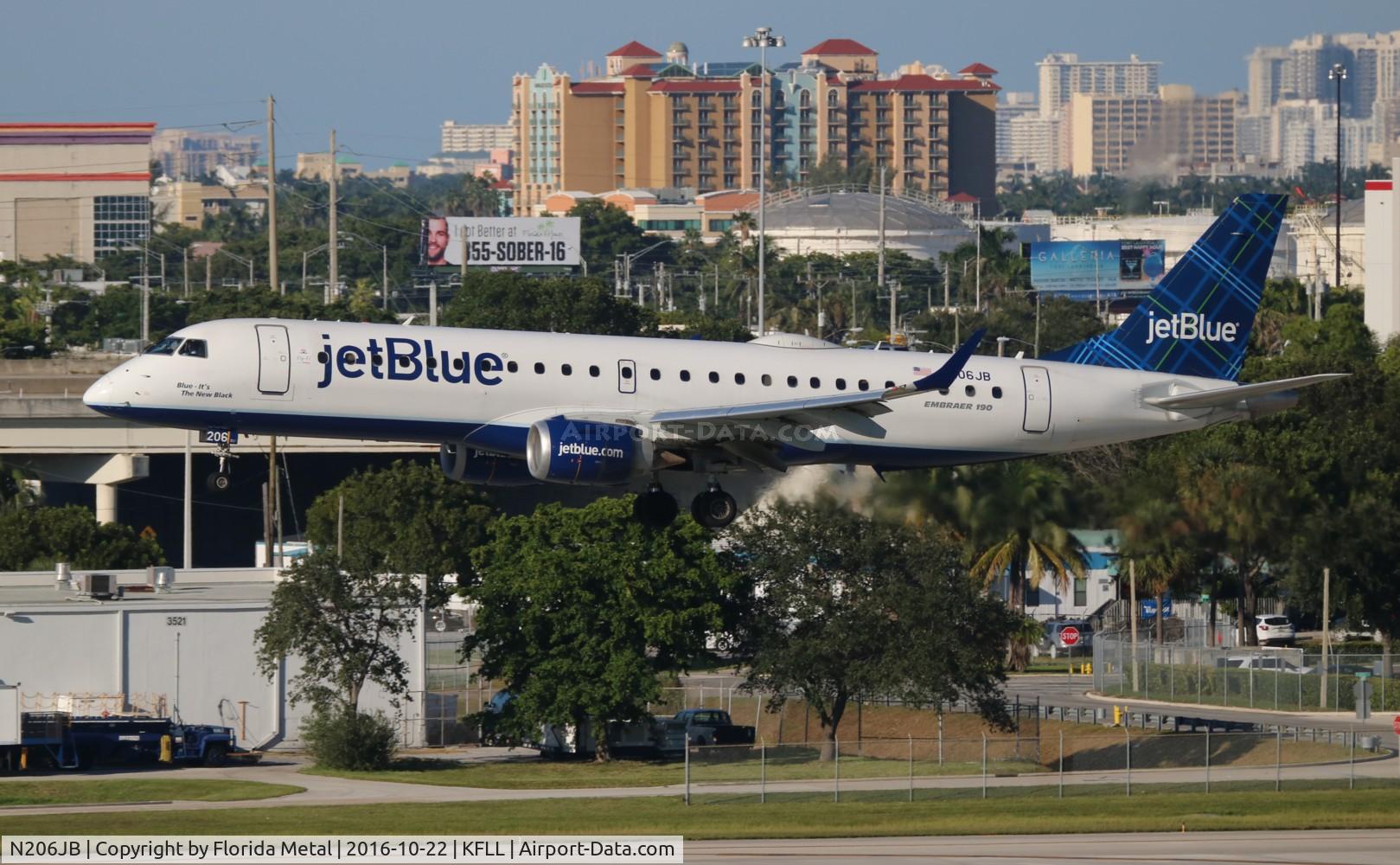 N206JB, 2006 Embraer 190AR (ERJ-190-100IGW) C/N 19000025, FLL 2016