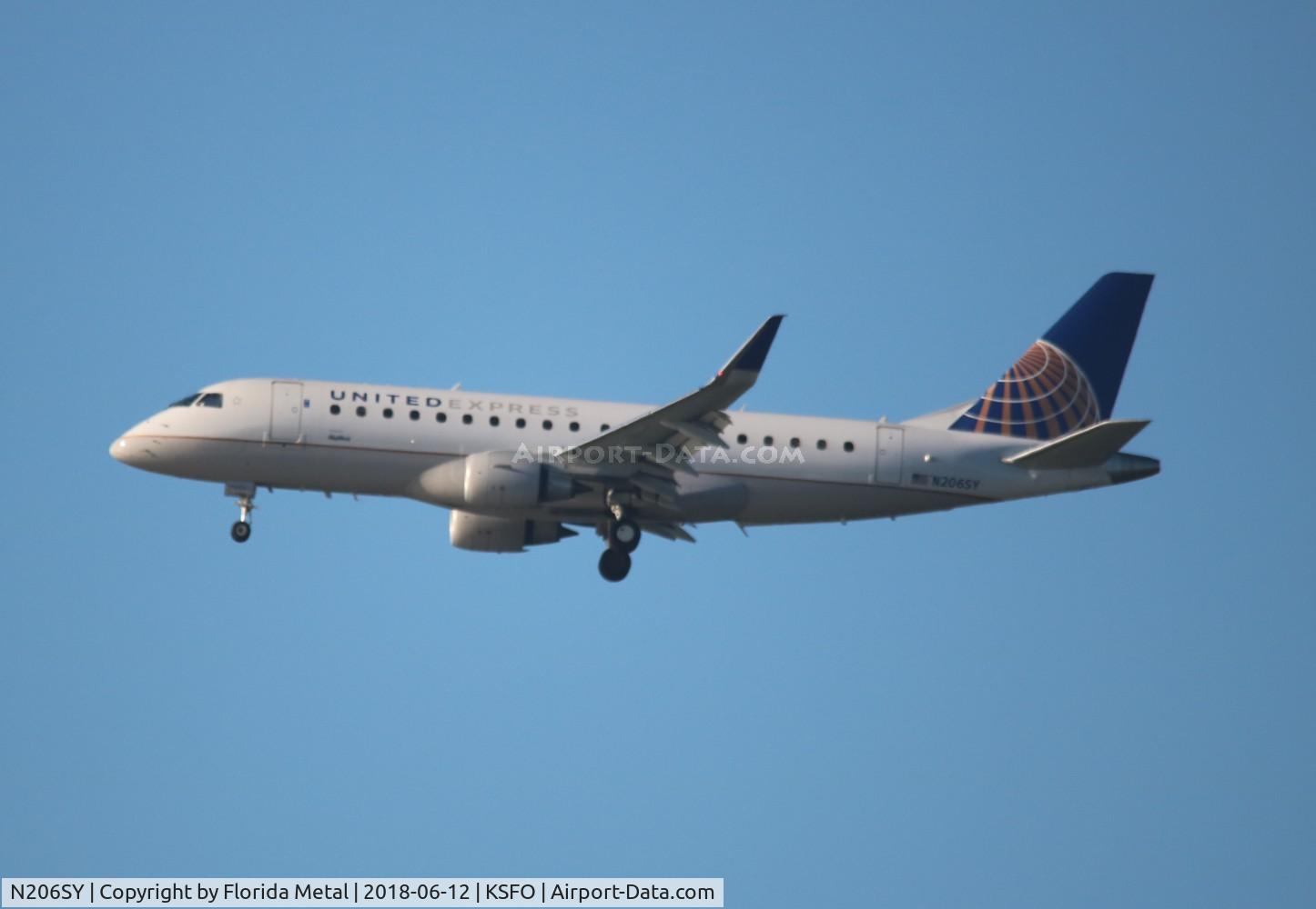 N206SY, 2017 Embraer 175LR (ERJ-170-200LR) C/N 17000637, SFO 2018