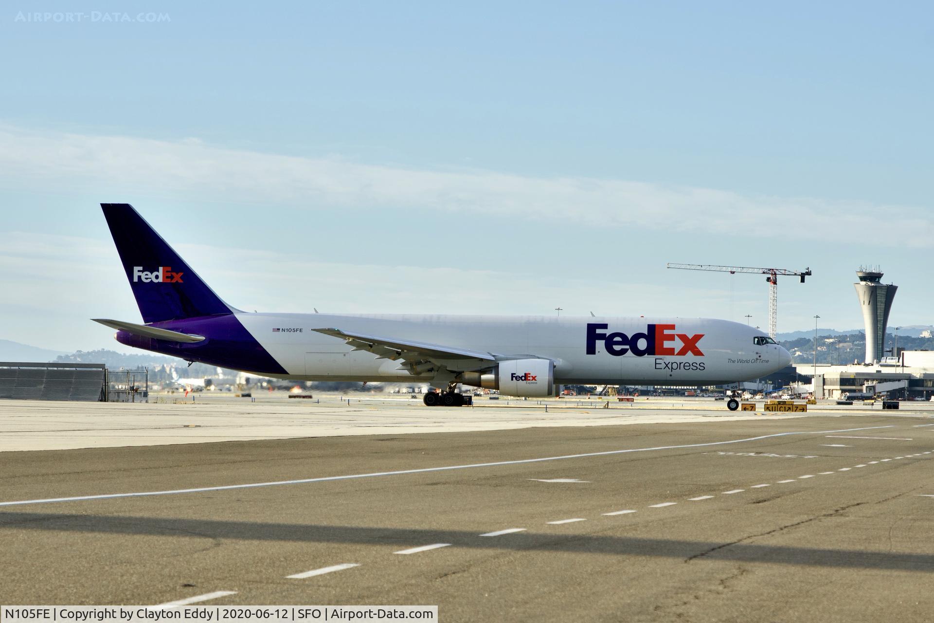 N105FE, 2019 Boeing 767-300F C/N 64055, SFO 2020.