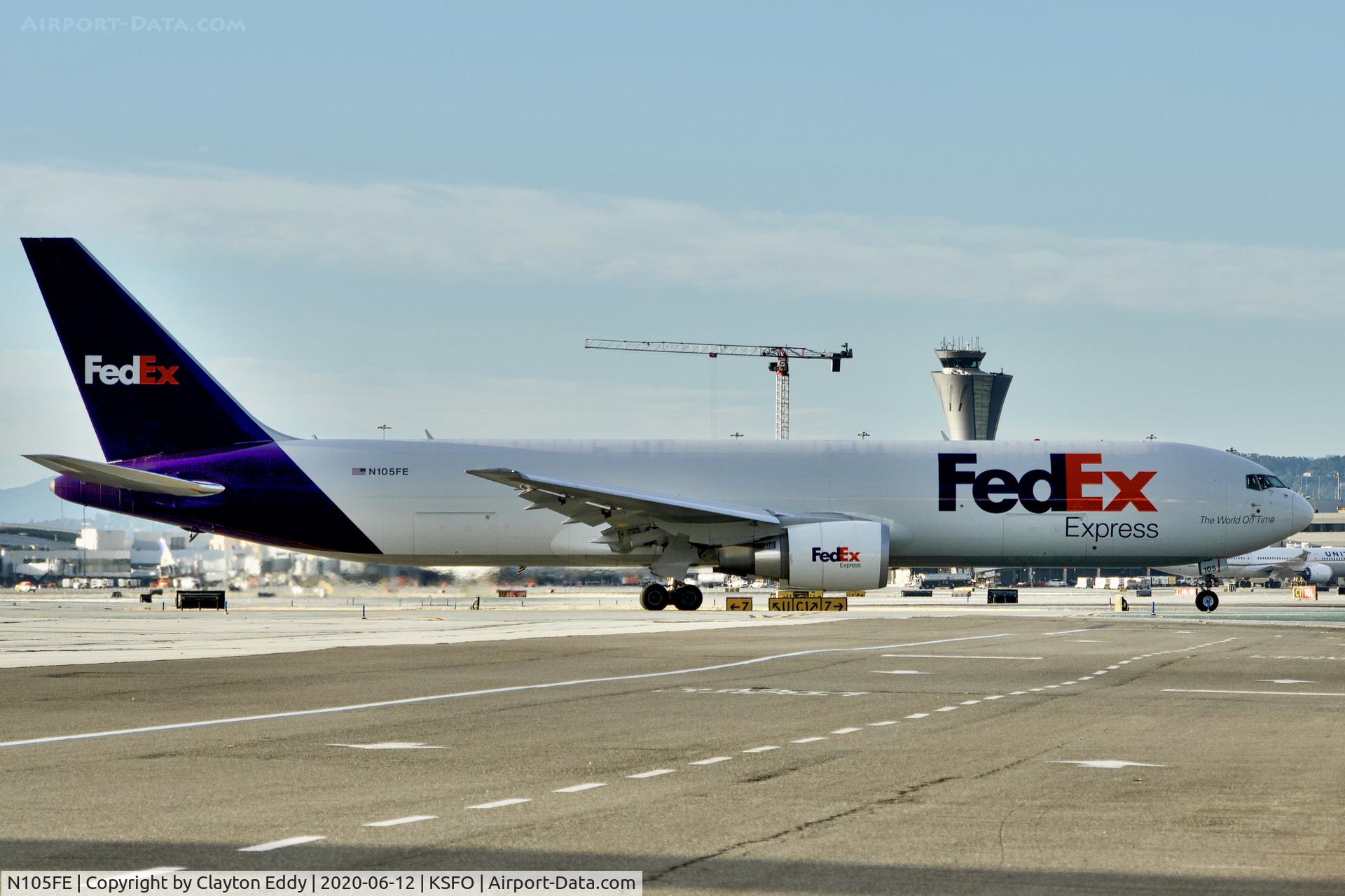 N105FE, 2019 Boeing 767-300F C/N 64055, SFO 2020.