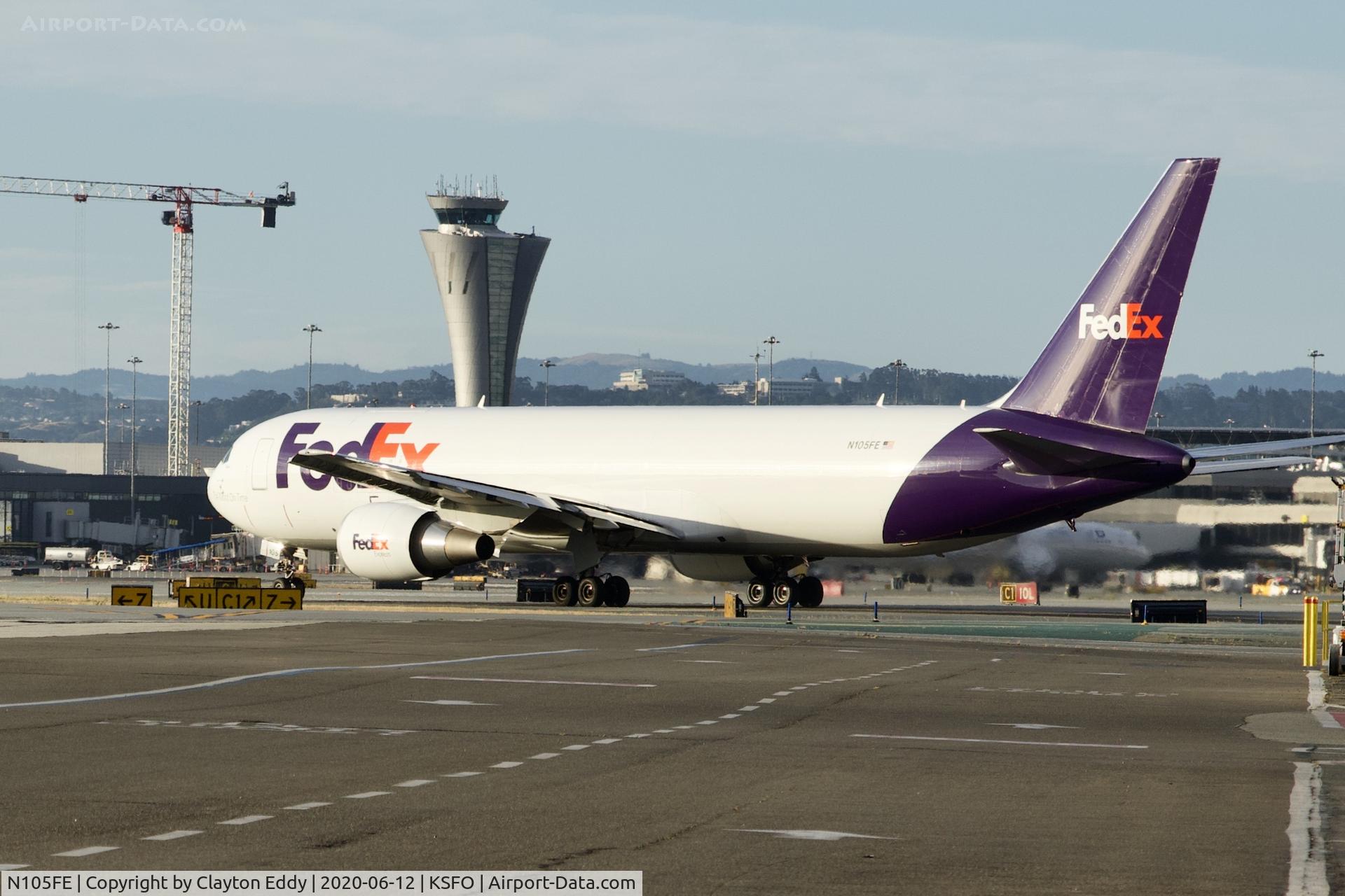 N105FE, 2019 Boeing 767-300F C/N 64055, SFO 2020.