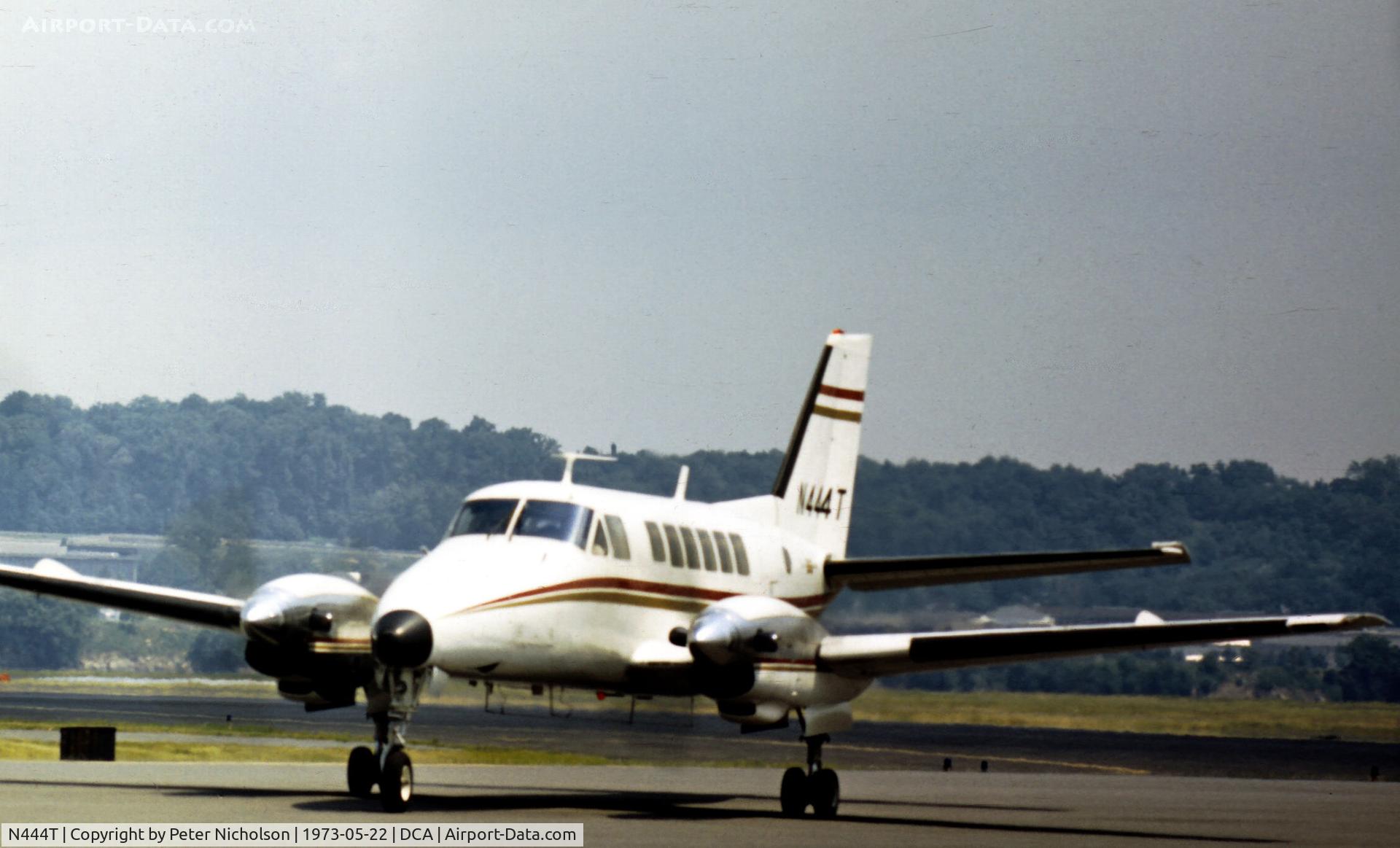N444T, 1968 Beech 99 C/N U-32, This Beech 99 was seen at what wss then known as Washington National in D.C.
