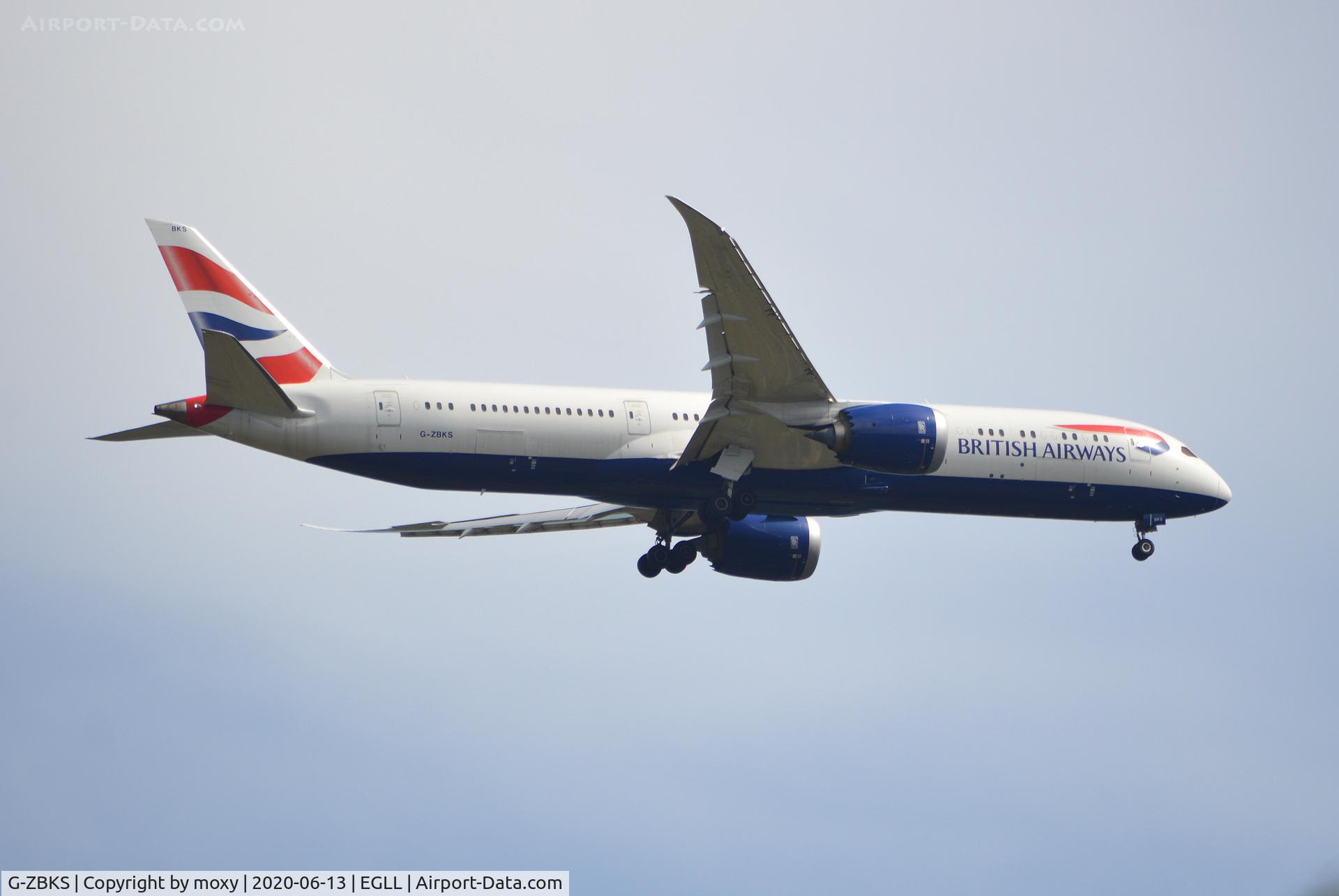 G-ZBKS, 2018 Boeing 787-9 Dreamliner C/N 60628, Boeing 787-9 Dreamliner on finals to 9R London Heathrow.