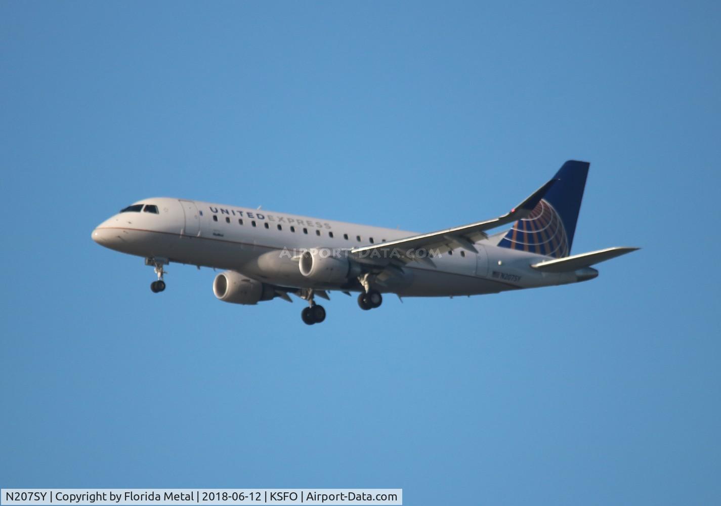N207SY, 2017 Embraer 175LR (ERJ-170-200LR) C/N 17000643, SFO 2018