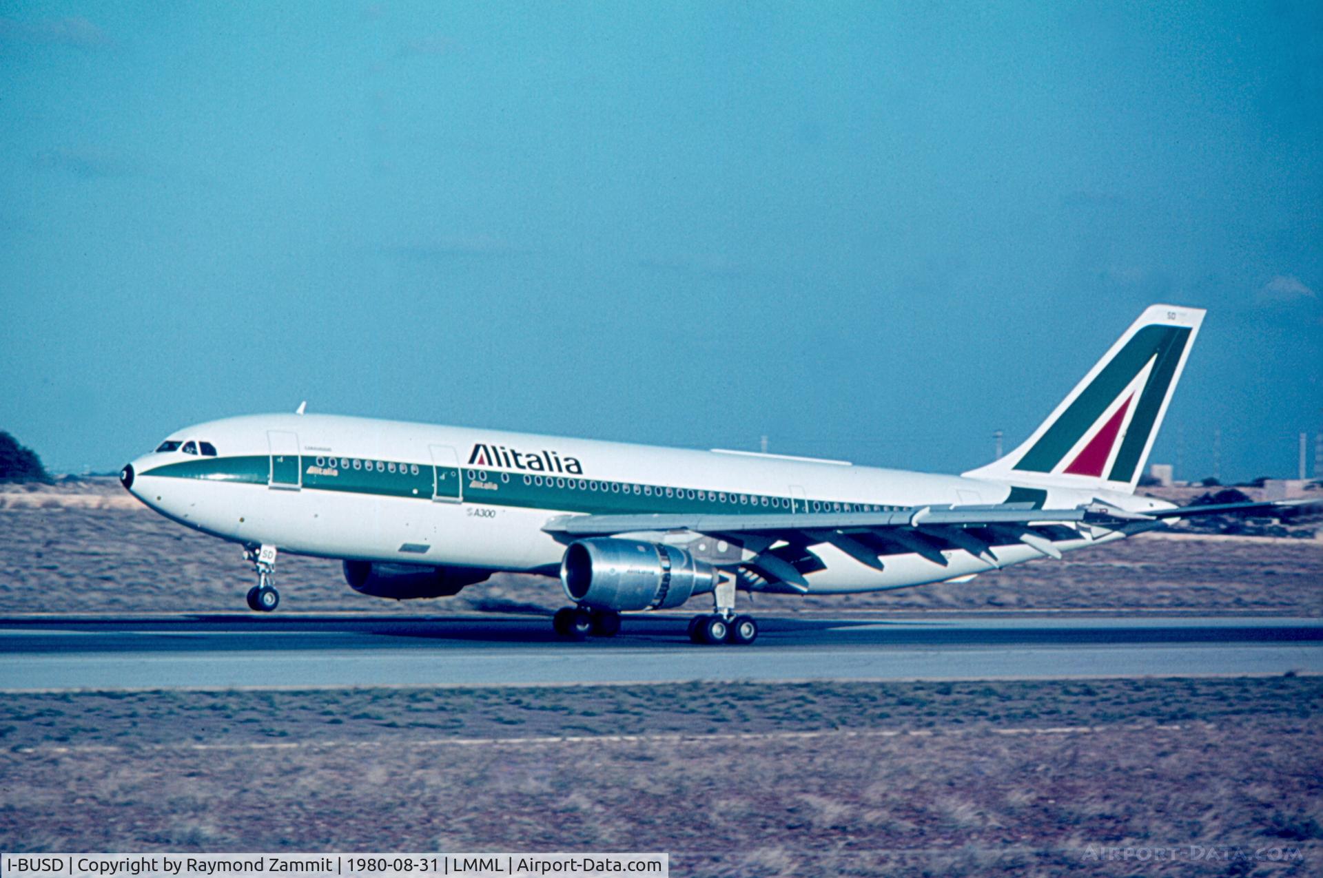 I-BUSD, 1980 Airbus A300B4-203 C/N 107, A300B I-BUSD Alitalia