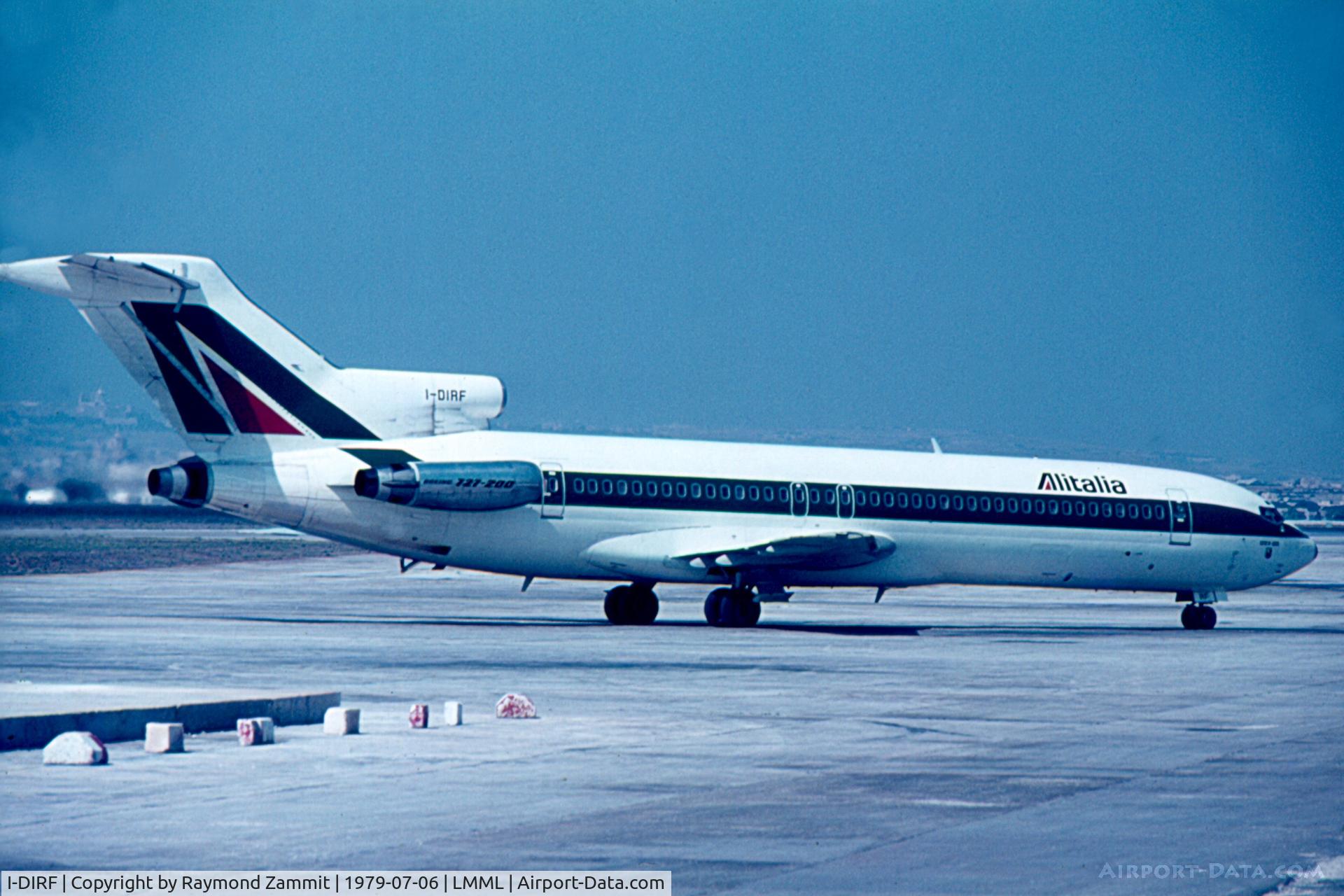 I-DIRF, 1978 Boeing 727-243 C/N 21662, B727 I-DIRF Alitalia