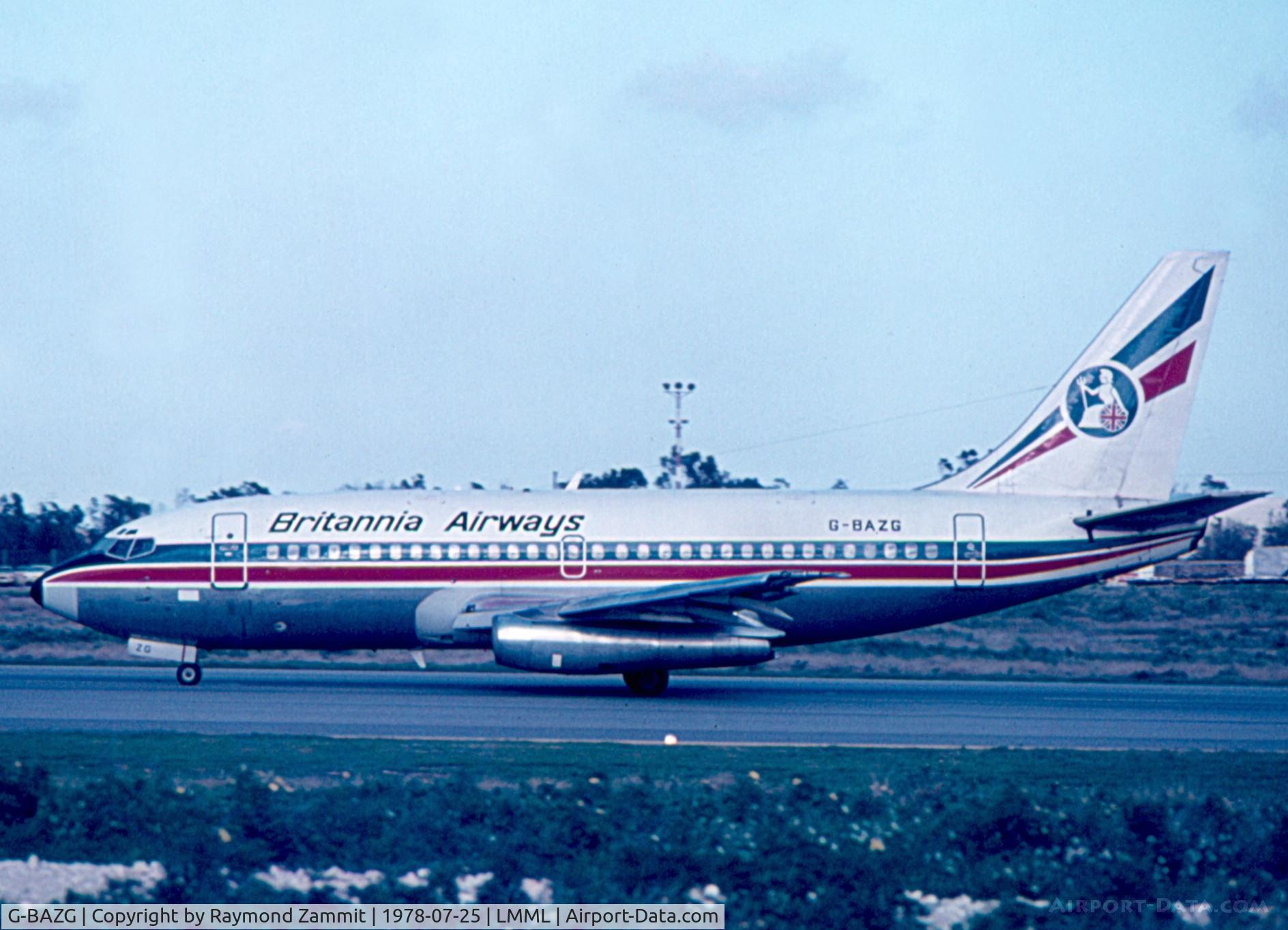 G-BAZG, 1974 Boeing 737-204 C/N 20806, B737-200 G-BAZG Britannia Airways