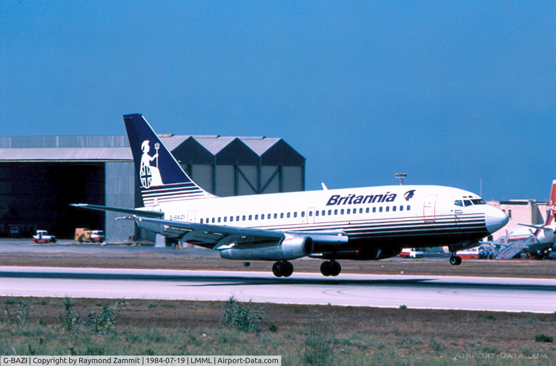 G-BAZI, 1974 Boeing 737-204 C/N 20808, B737-200 G-BAZI Britannia Airways