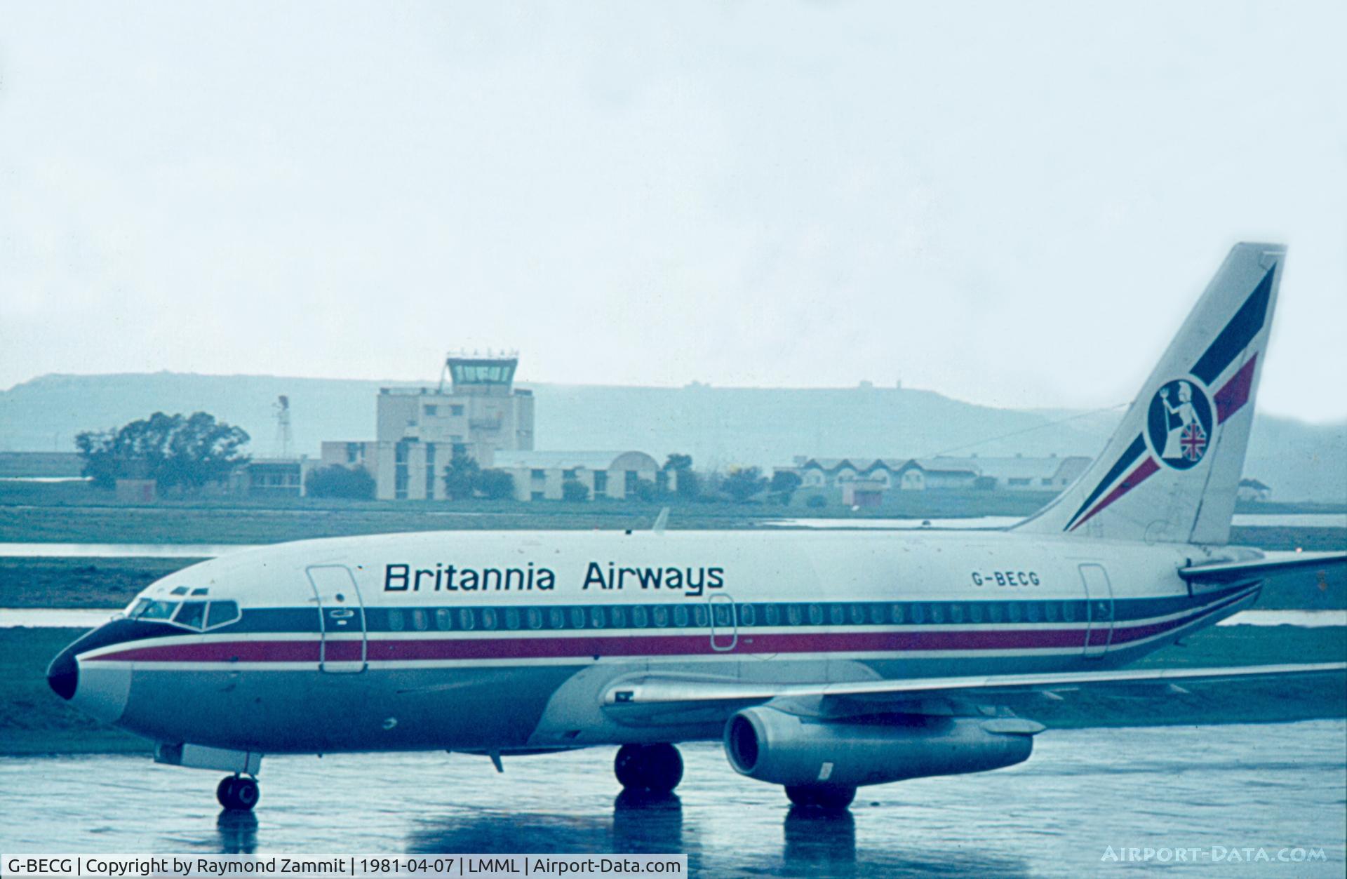 G-BECG, 1976 Boeing 737-204 C/N 21335, B737-200 G-BECG Britannia Airways