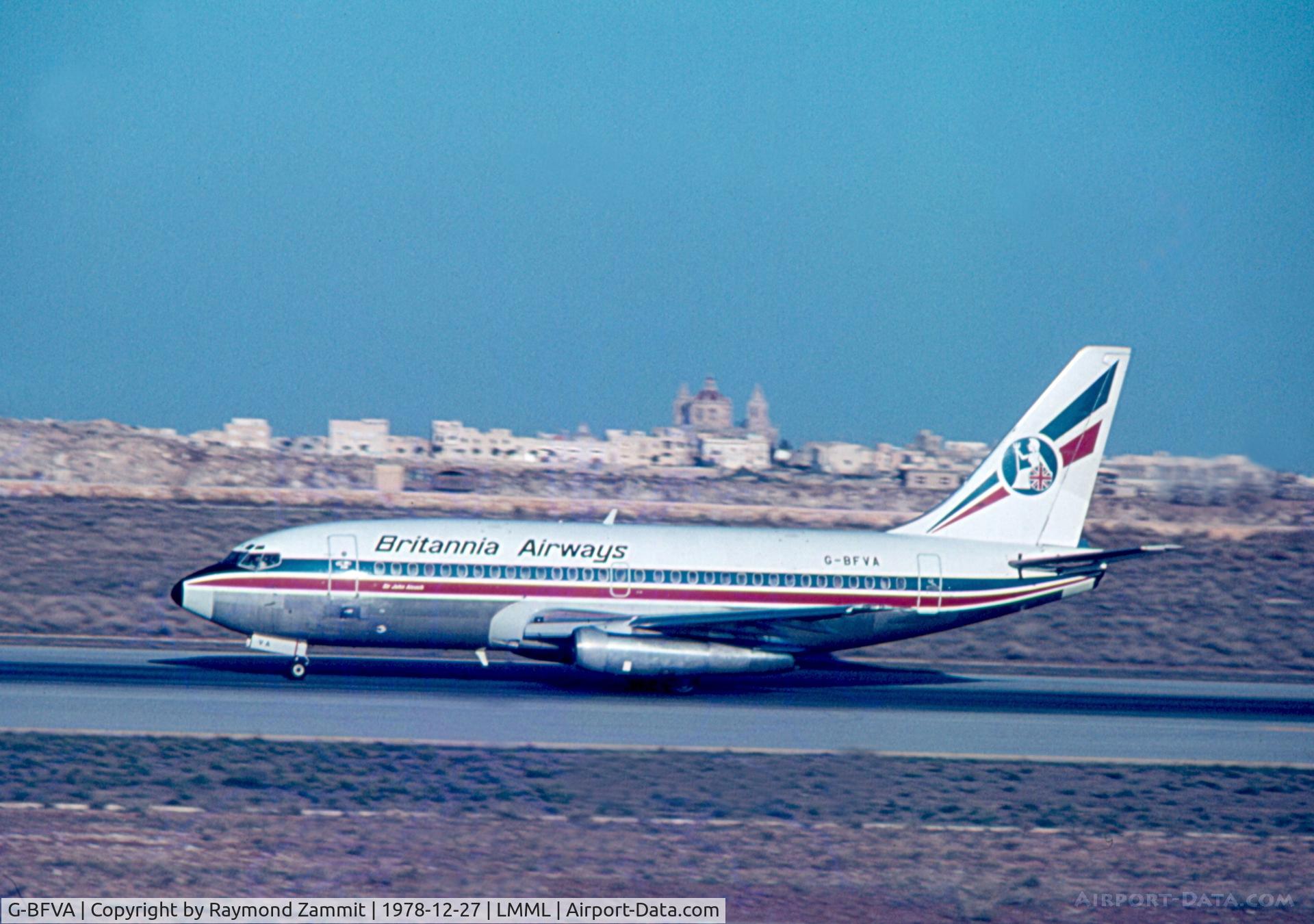 G-BFVA, 1978 Boeing 737-204 C/N 21693, B737-200 G-BFVA Britannia Airways