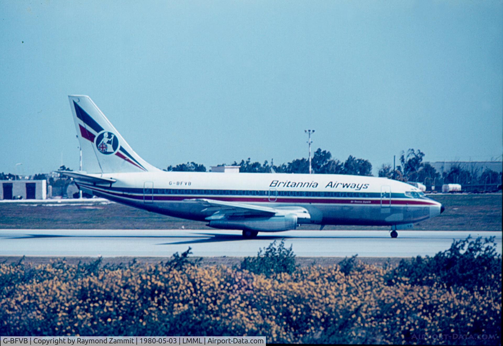 G-BFVB, 1978 Boeing 737-204 C/N 21694, B737-200 G-BFVB Britannia Airways